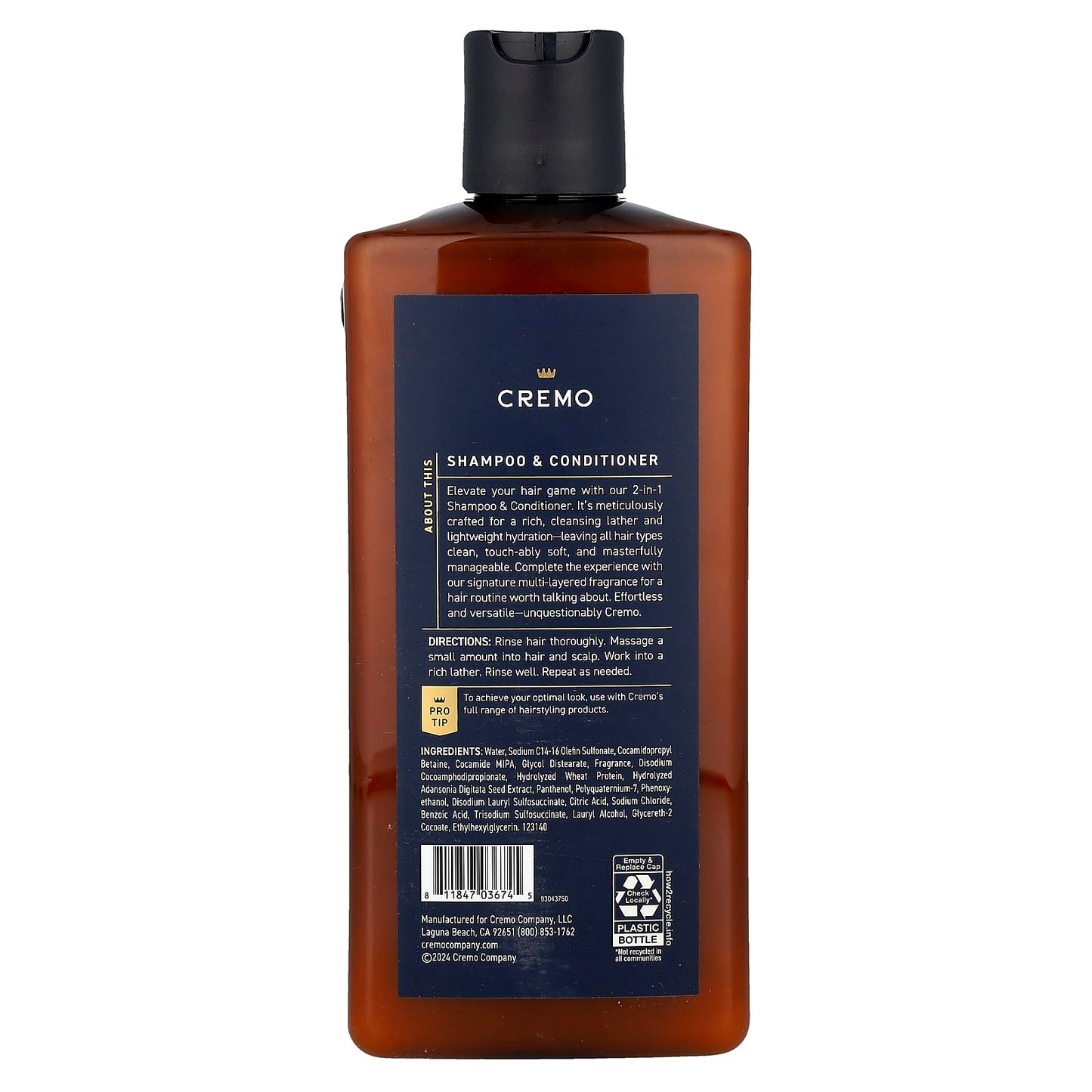 Palo Santo 2-in-1 Shampoo & Conditioner, 16 fl oz - Soft Hair, Manageable - Image 2