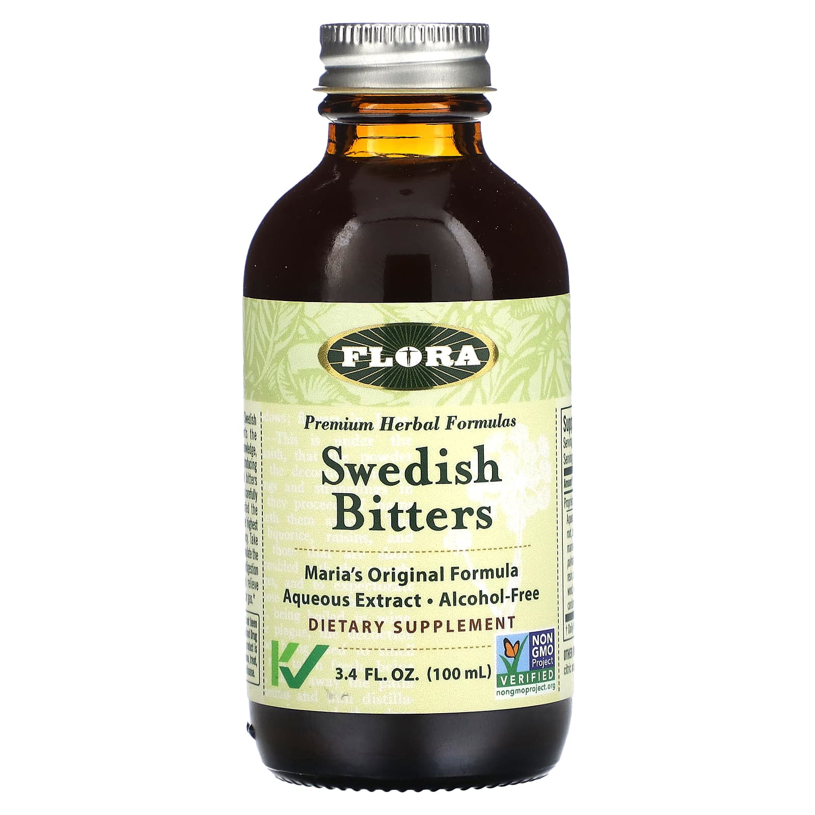 Natural Digestive Bitters by Flora, Non-GMO & Kosher - Image 1