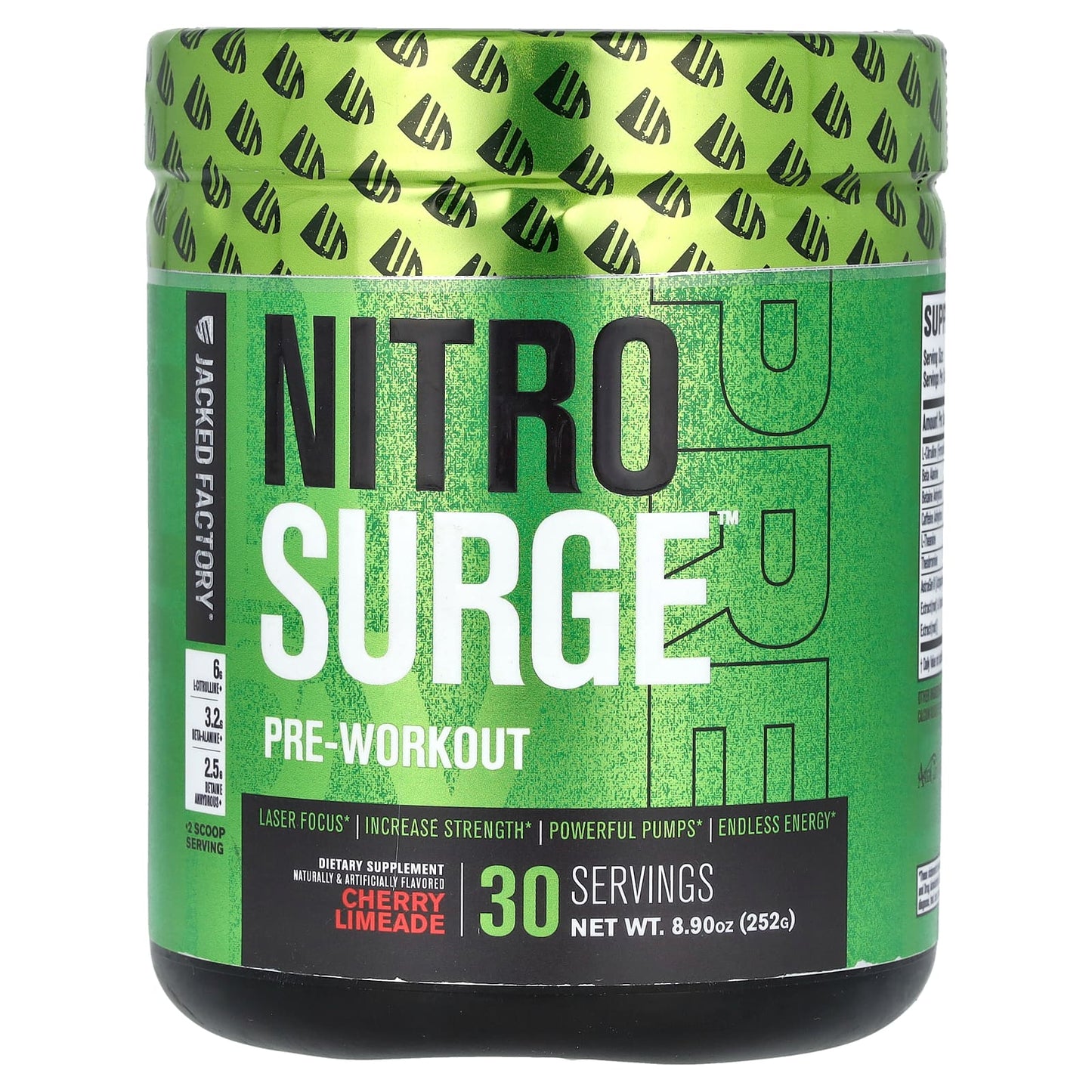 Jacked Factory Nitro Surge Pre-Workout Cherry Limeade 252g - Image 1