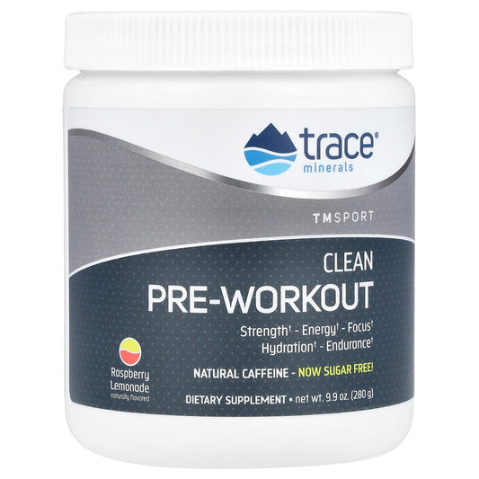 Trace, TM Sport, Clean Pre Workout, Raspberry Lemonade, 9.9 oz (280 g) - Image 1