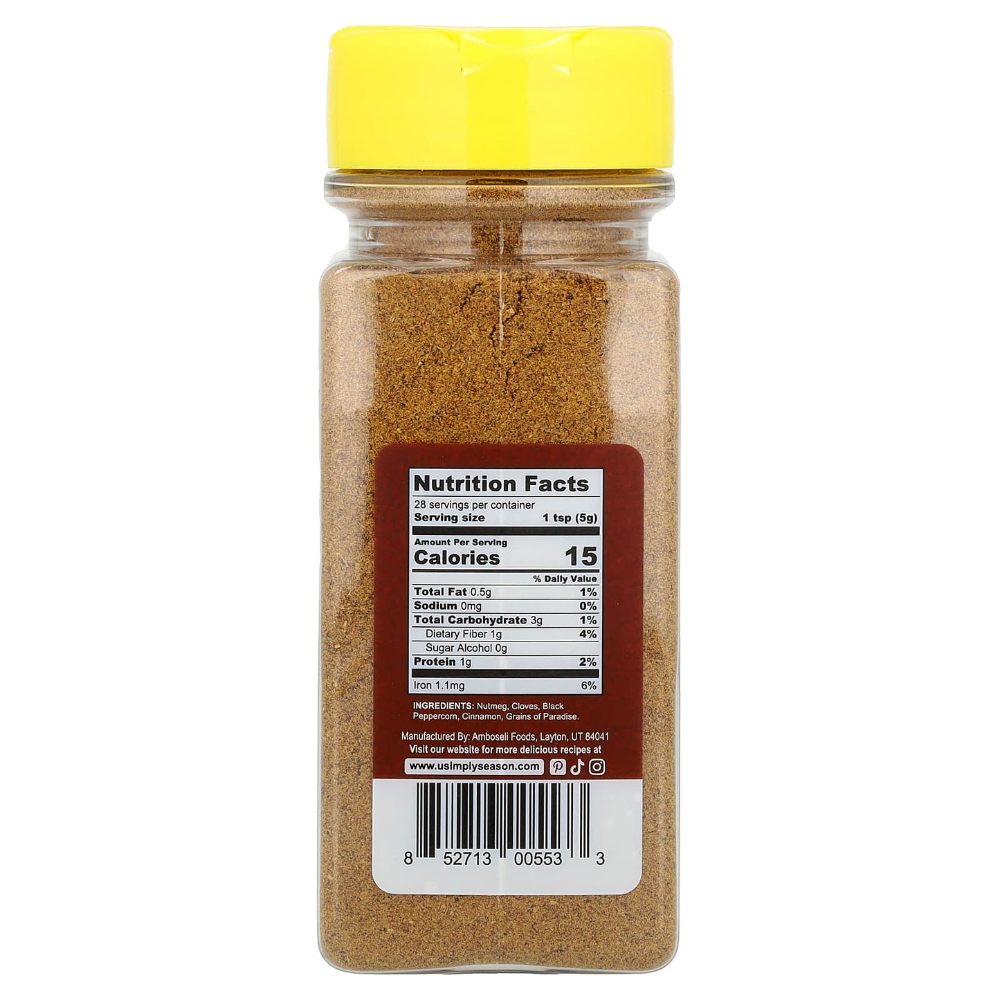 USimplySeason, Artisan Spice Blend, Tunisian Five, 4.8 oz (136 g) - Image 2