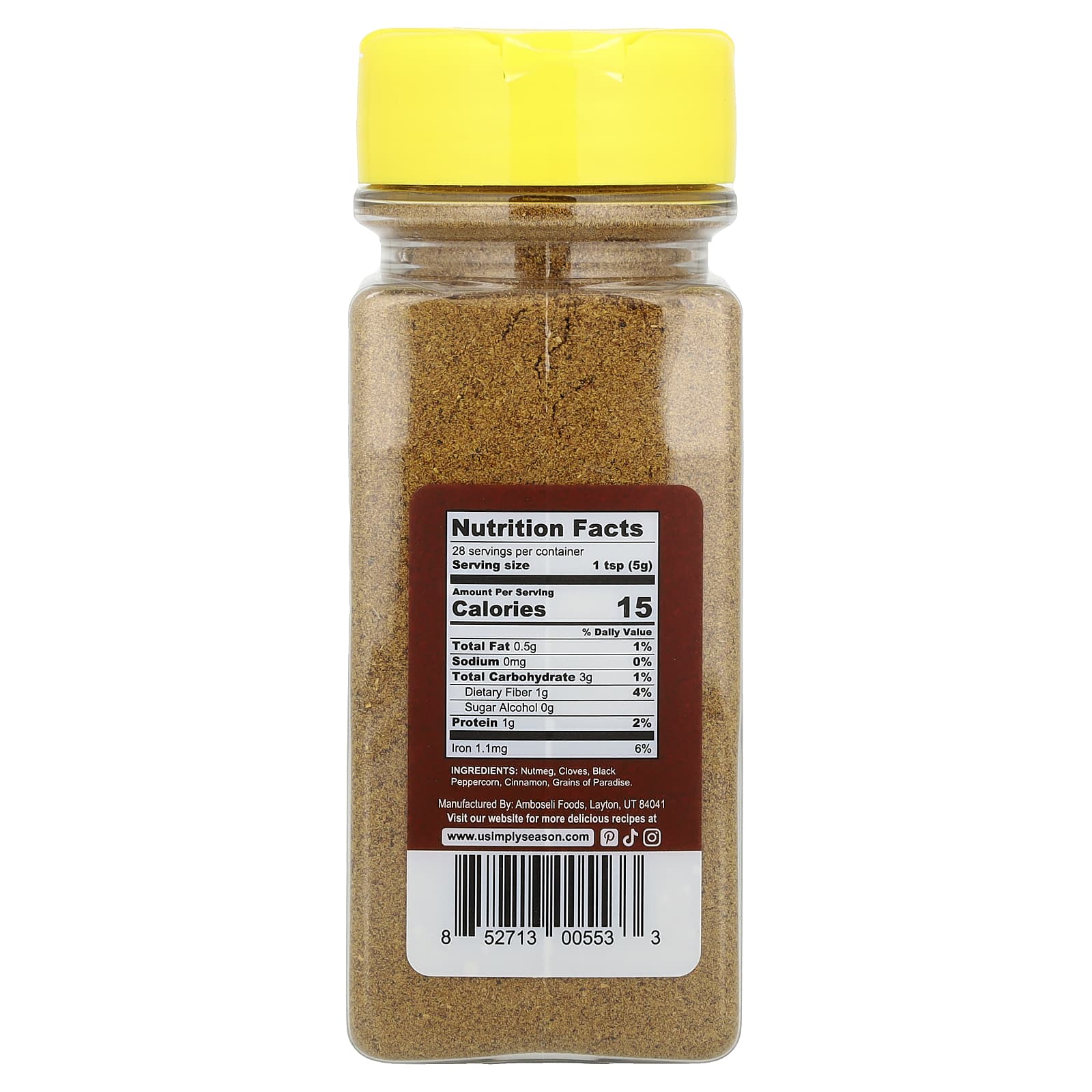 USimplySeason, Artisan Spice Blend, Tunisian Five, 4.8 oz (136 g) - Image 2