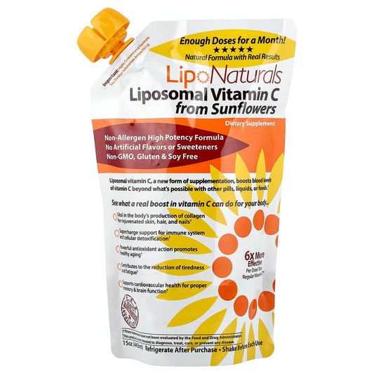 Lipo Naturals, Liposomal Vitamin C from Sunflowers, 15 oz (443 ml) - Image 1