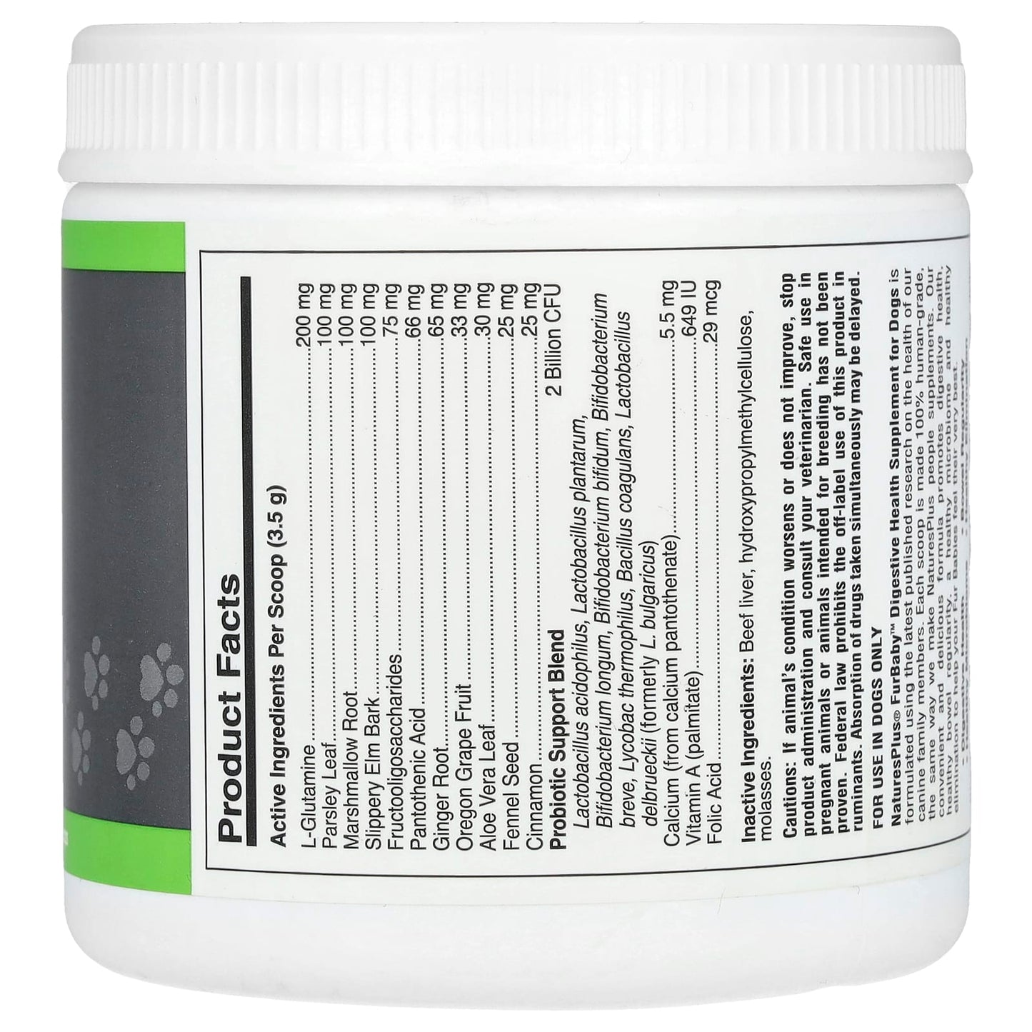 NaturesPlus, FurBaby, Digestive Support for Dogs, 7.4 oz (210 g) - Image 2