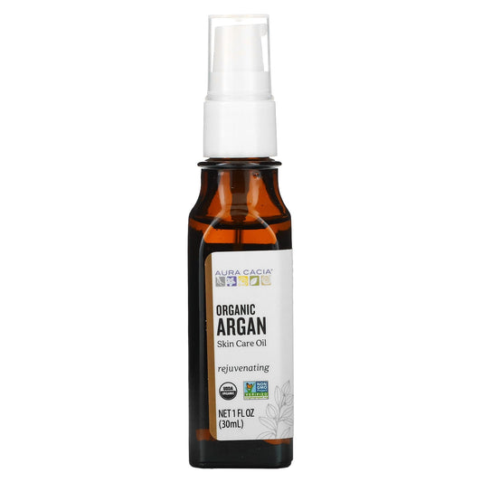 Argan Oil for Skin and Hair by Aura Cacia, USDA Organic, 1 fl oz - Image 1
