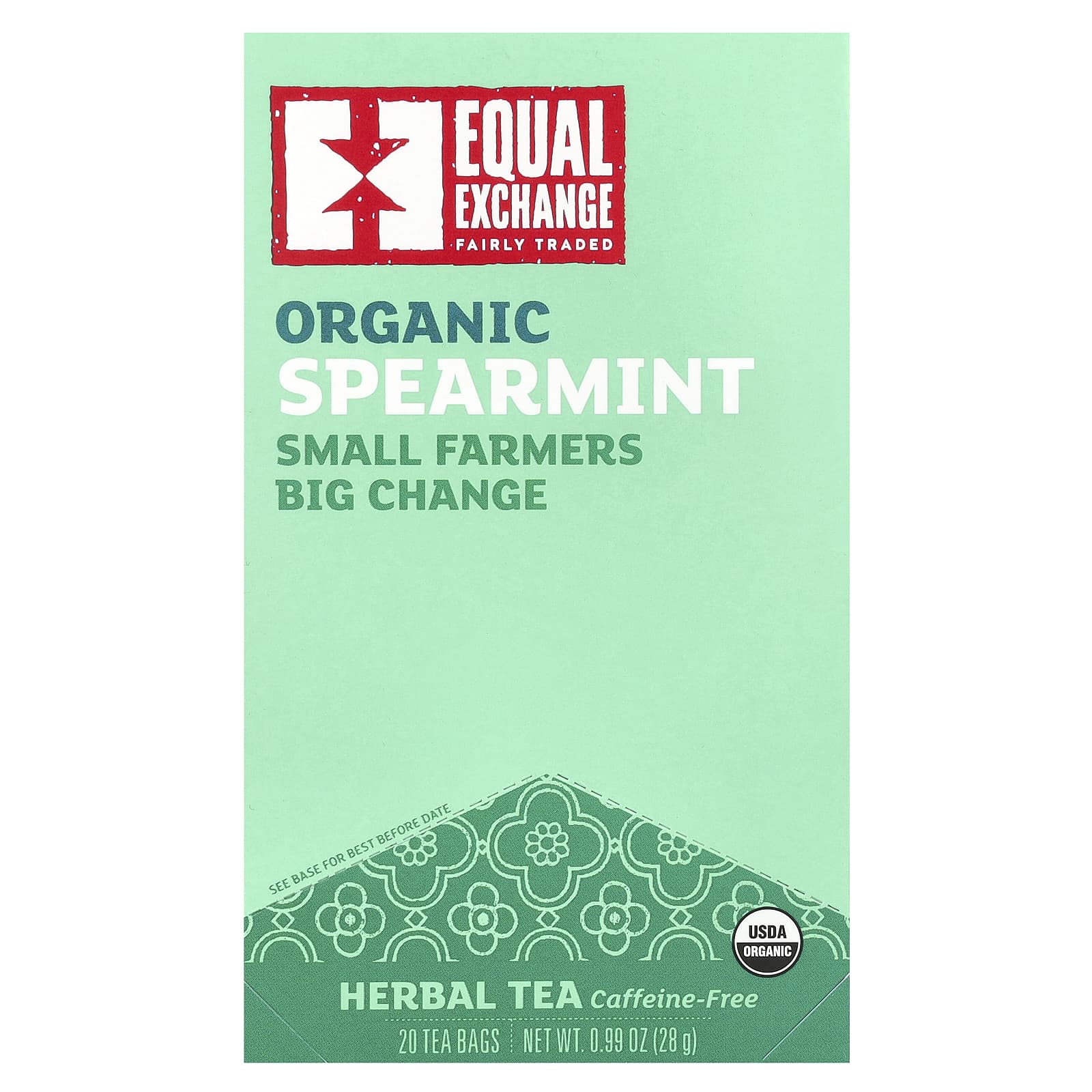 Organic Spearmint Herbal Tea by Equal Exchange - Fair Trade & USDA Organic - Image 1