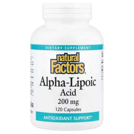 Natural Factors, Alpha-Lipoic Acid, 200 mg, 120 Capsules - Image 1