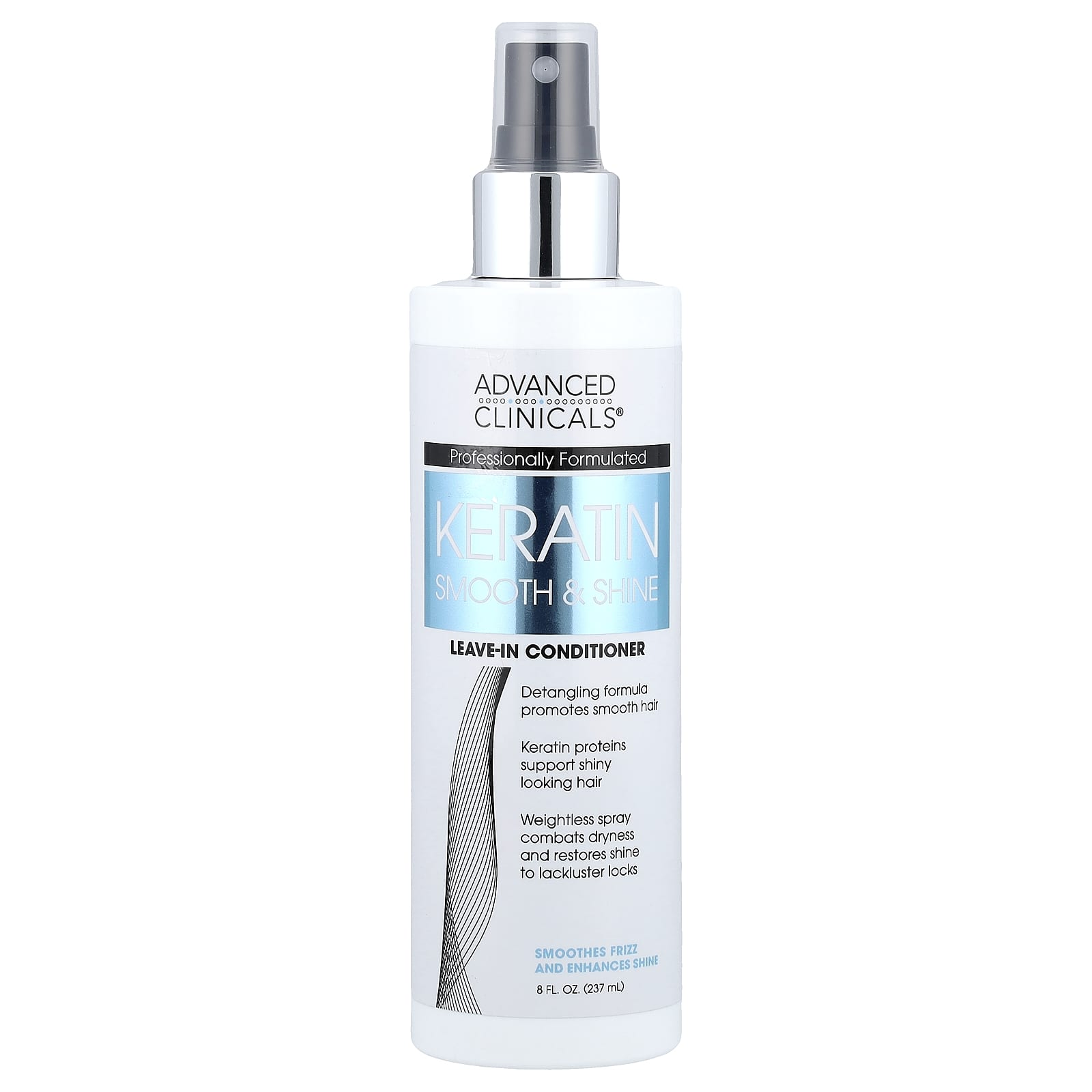 Advanced Clinicals Keratin Leave-In Conditioner for Smooth, Shiny Hair - Image 1