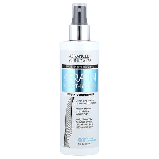 Advanced Clinicals Keratin Leave-In Conditioner for Smooth, Shiny Hair - Image 1