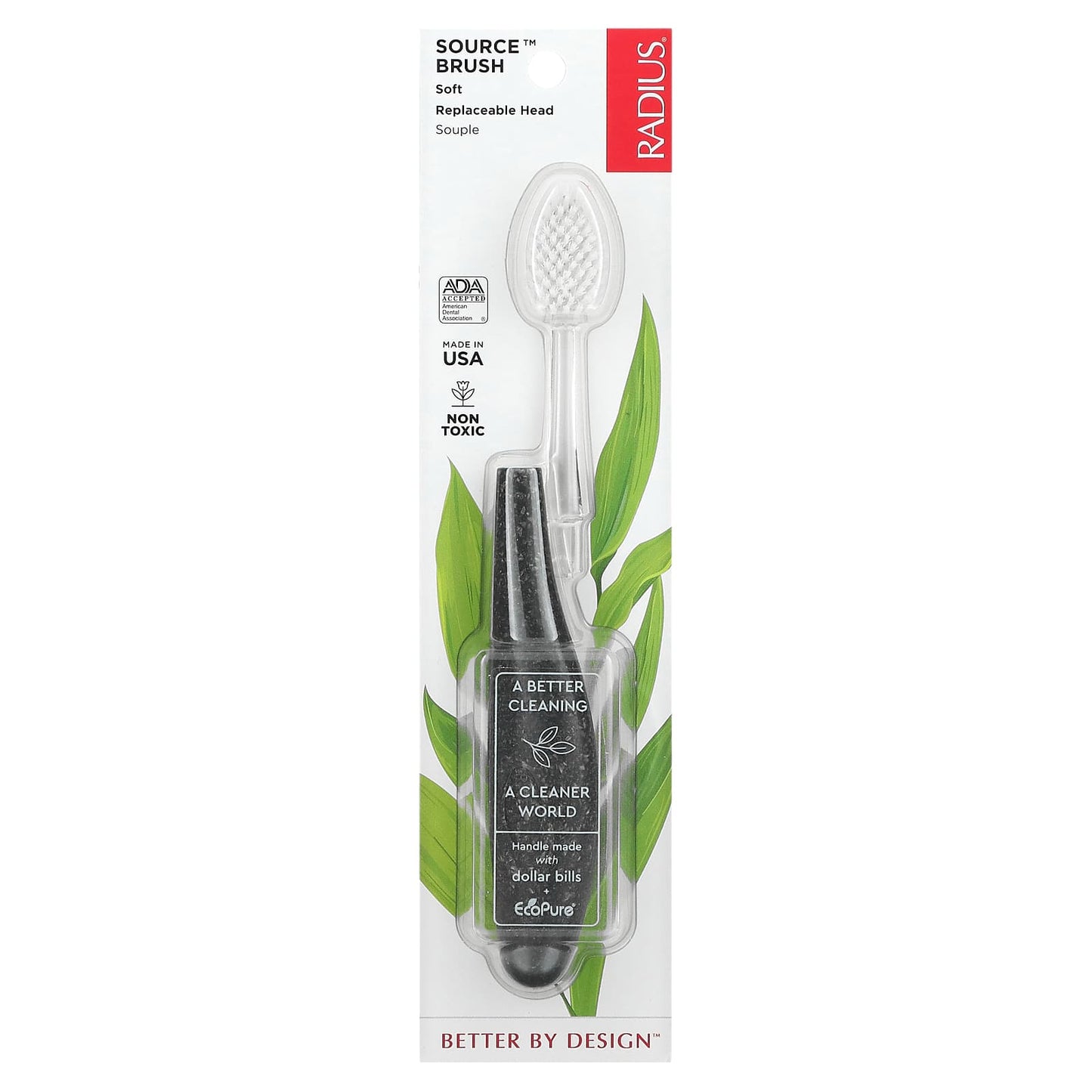 RADIUS, Source Brush, Soft, Replaceable Head, 1 Toothbrush - Image 1