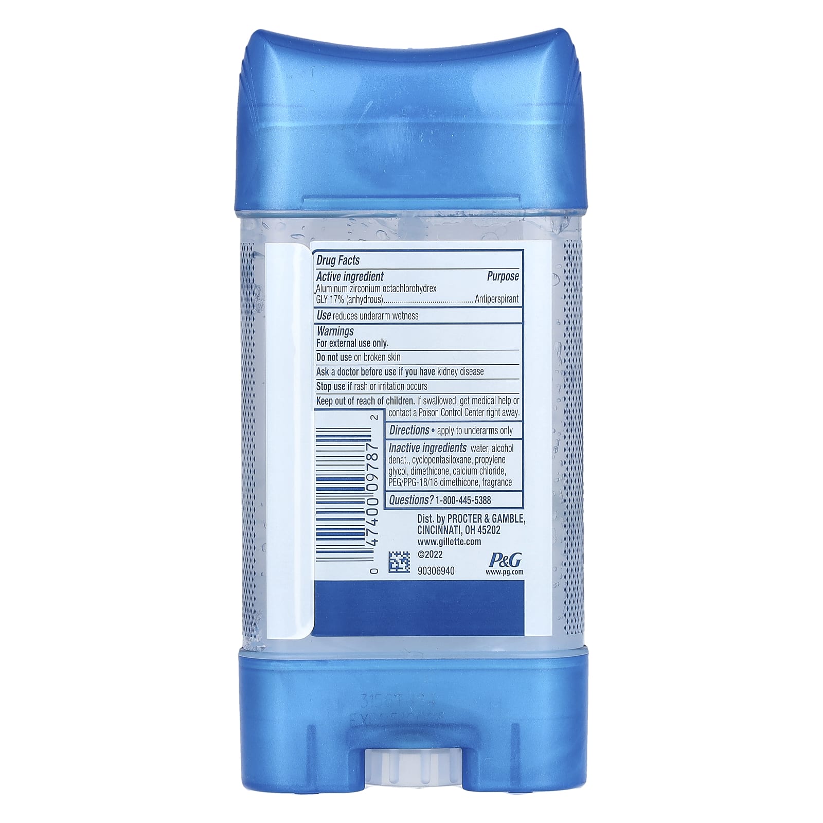 Gillette ClearShield Power Rush Antiperspirant Deodorant, 3.8 oz - Image 2