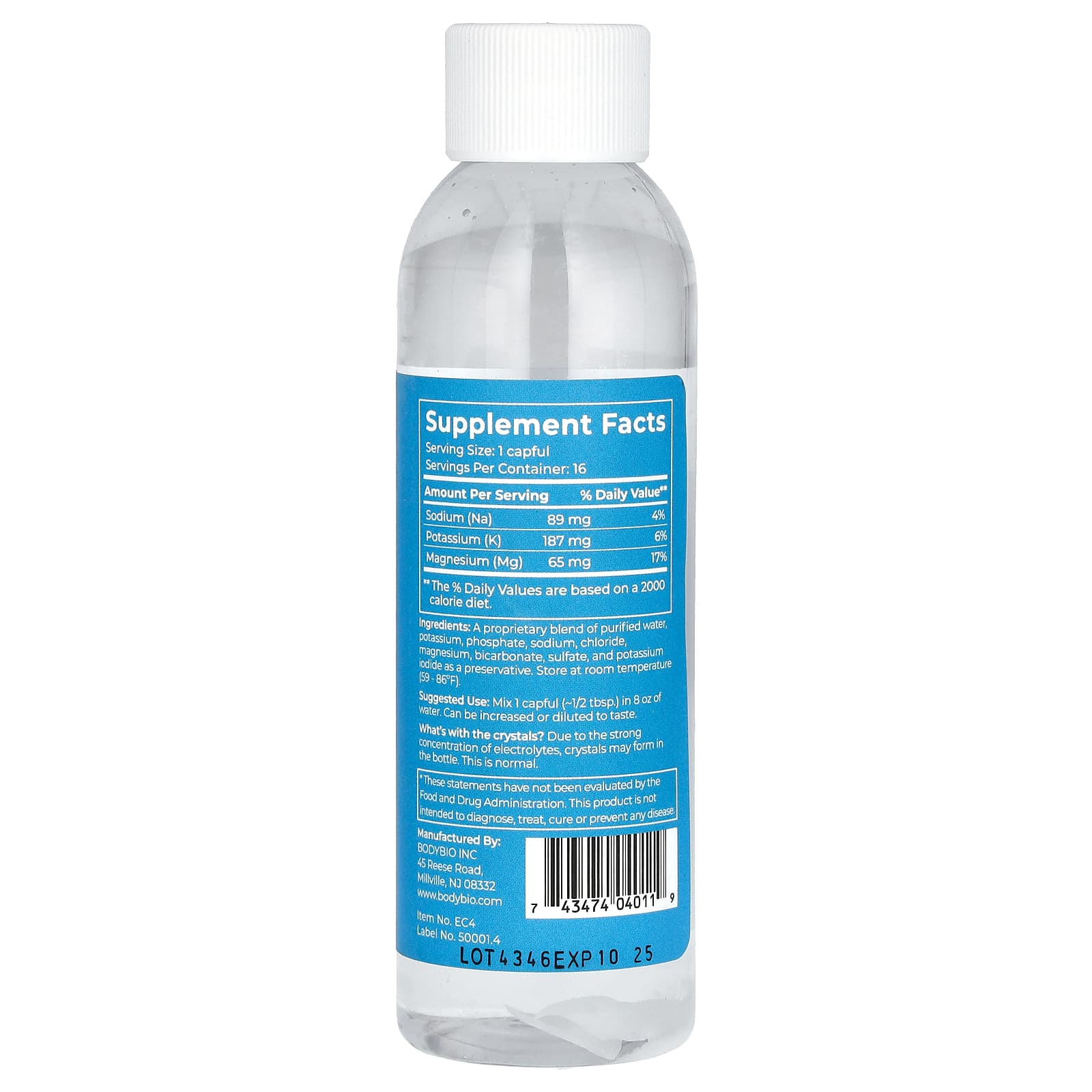 BodyBio E-Lyte Electrolyte Concentrate for Natural Hydration - Image 2