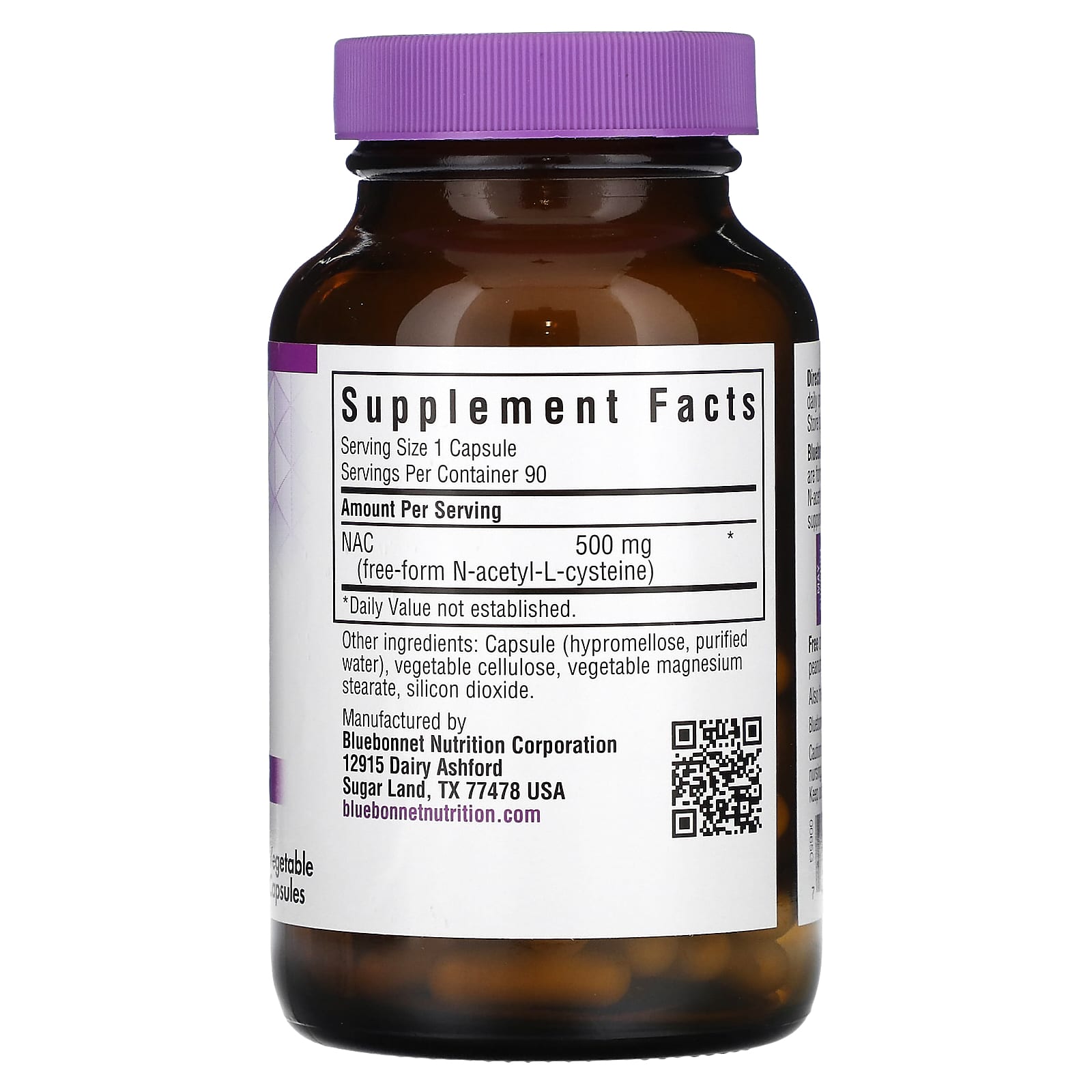 NAC 500mg by Bluebonnet Nutrition - Support Immune Health & Cellular Wellness - Image 2