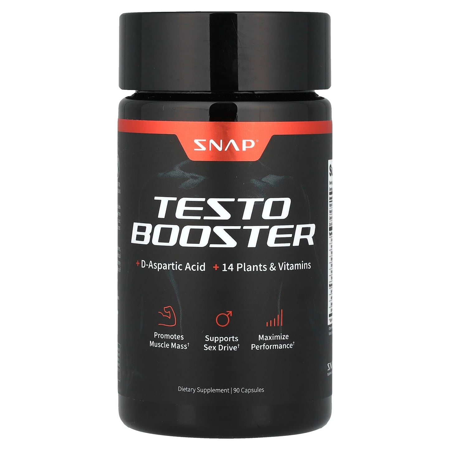 Snap Supplements, Testo Booster, 90 Capsules - Image 1