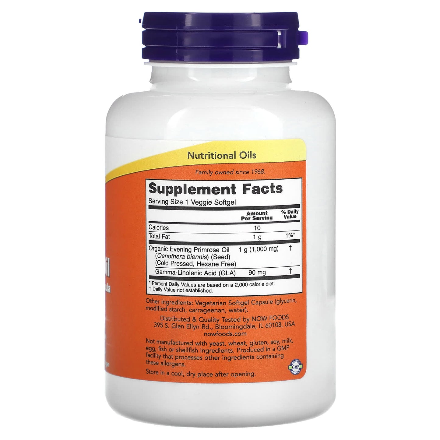 NOW Foods, Evening Primrose Oil, 1,000 mg, 90 Veggie Softgels - Image 2