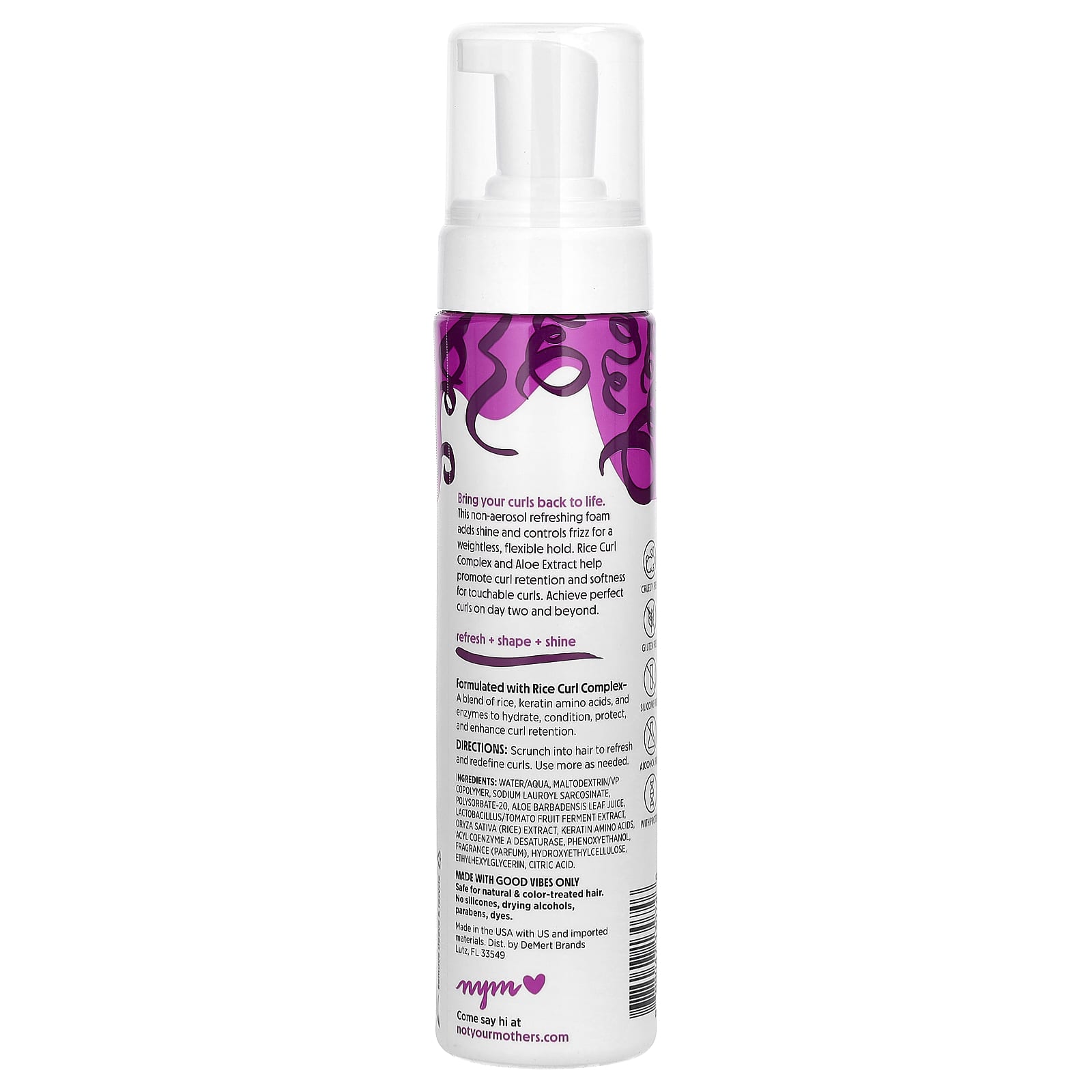 Not Your Mother's, Curl Talk, Refreshing Foam, 8 fl oz (236 ml) - Image 2
