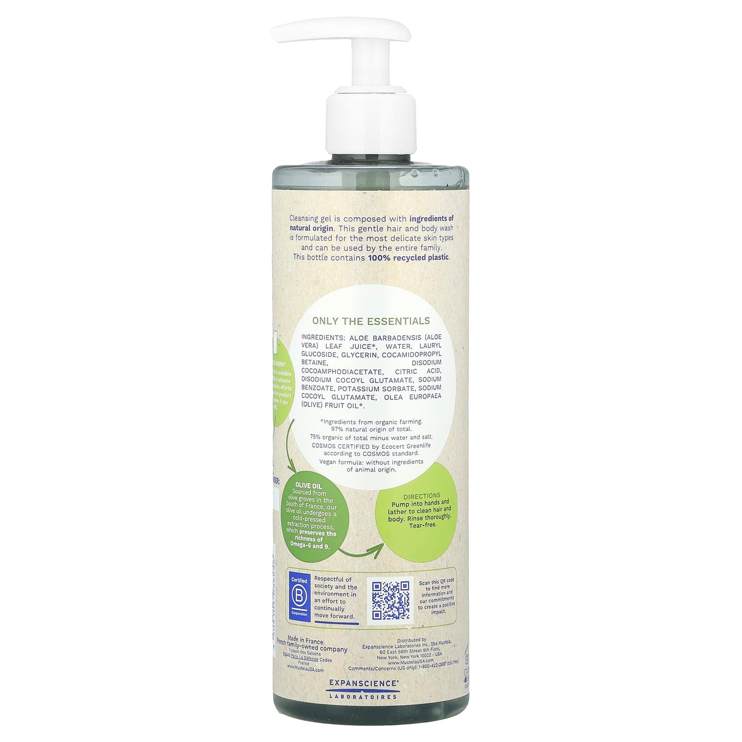 Mustela, Family, Cleansing Gel, Hair & Body, Fragrance Free, 13.52 fl oz (400 ml) - Image 2