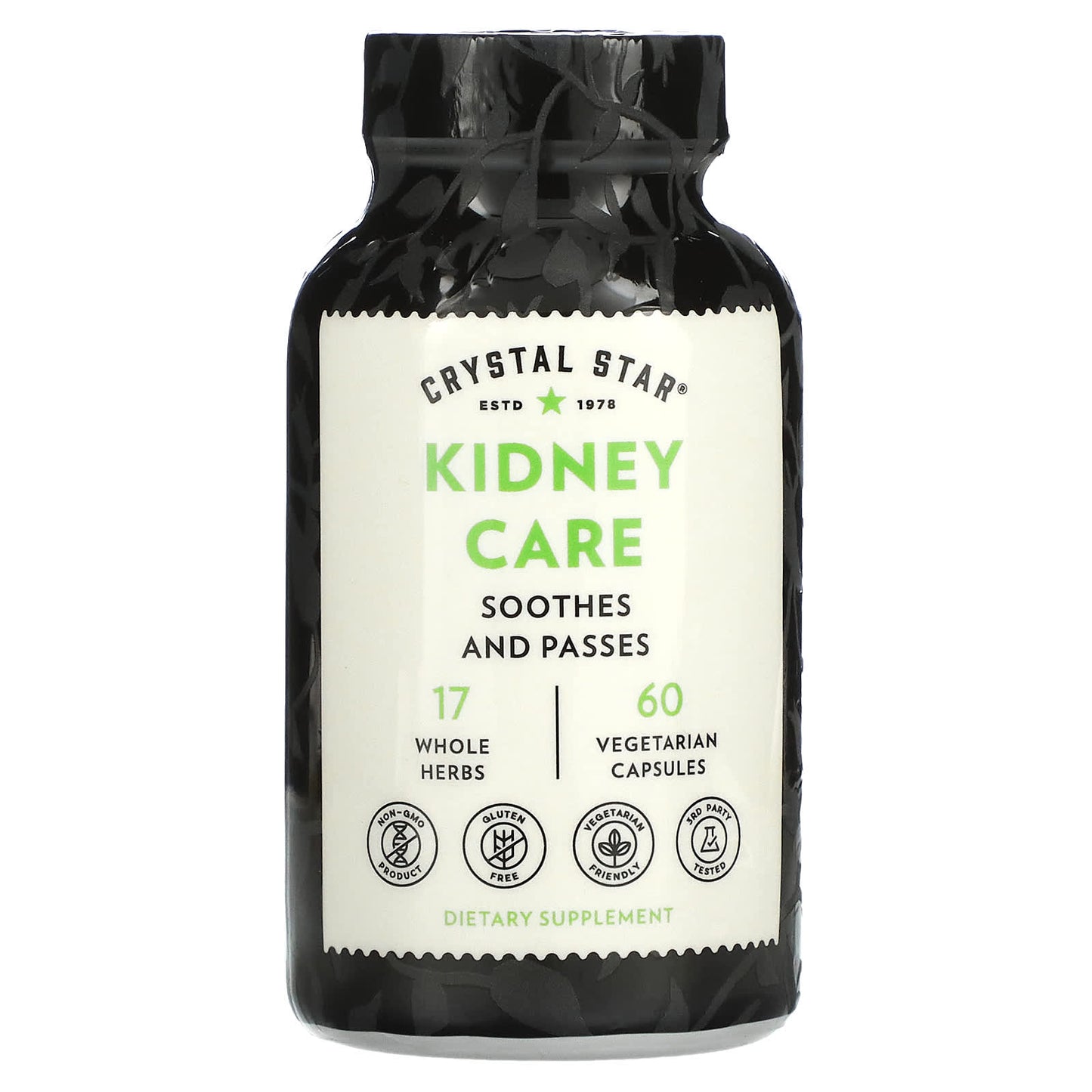 Natural Kidney Relief with Crystal Star, 60 Veg Capsules - Image 1