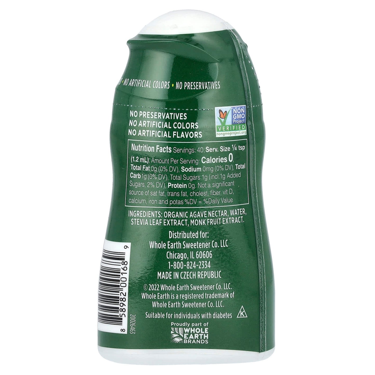 Whole Earth, Stevia Leaf & Monk Fruit With Agave Nectar, Original, 1.62 fl oz (48 ml) - Image 2