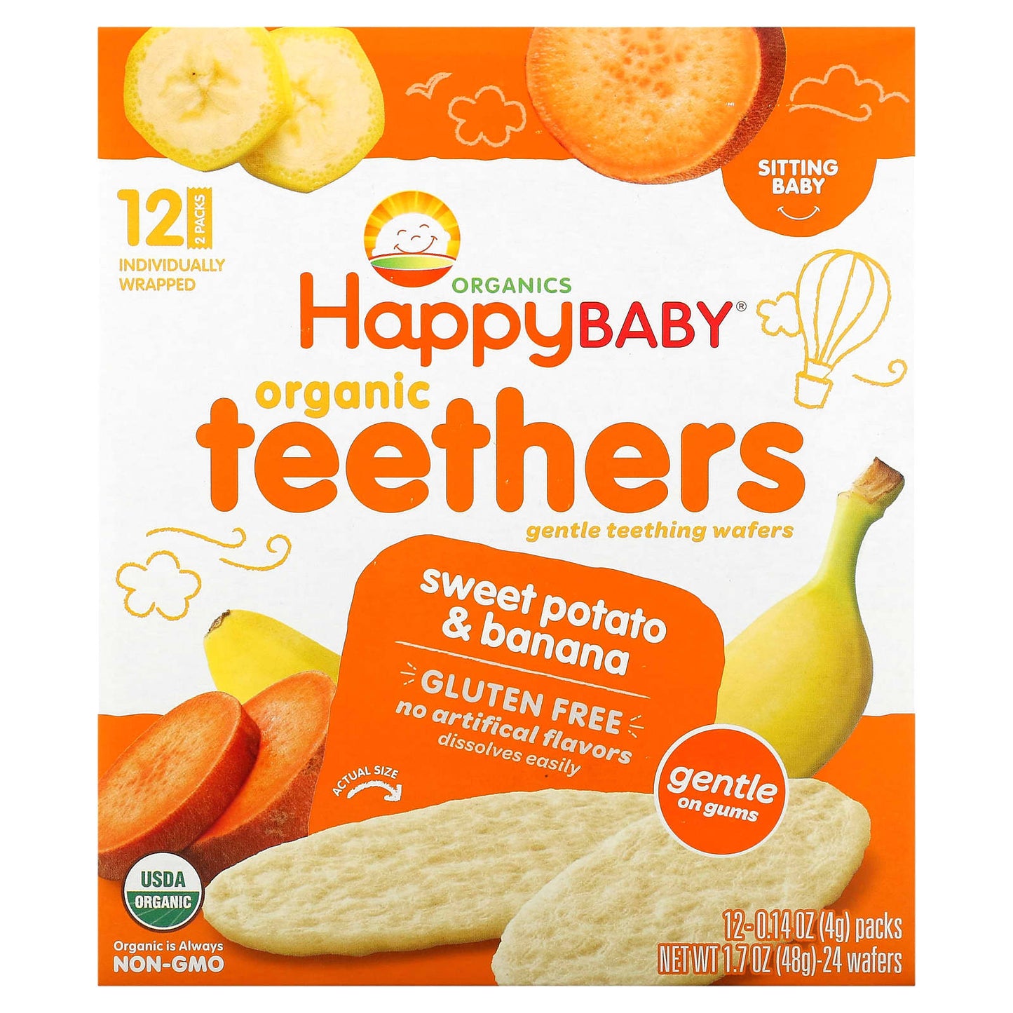 Gentle Organic Teething Wafers by Happy Family - Image 1