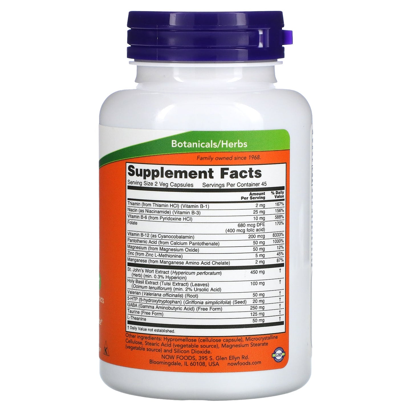 NOW Foods, Mood Support with St. John's Wort, 90 Veg Capsules - Image 2