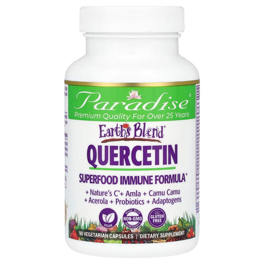 Paradise Herbs, Earth's Blend, Quercetin, 90 Vegetarian Capsules - Image 1