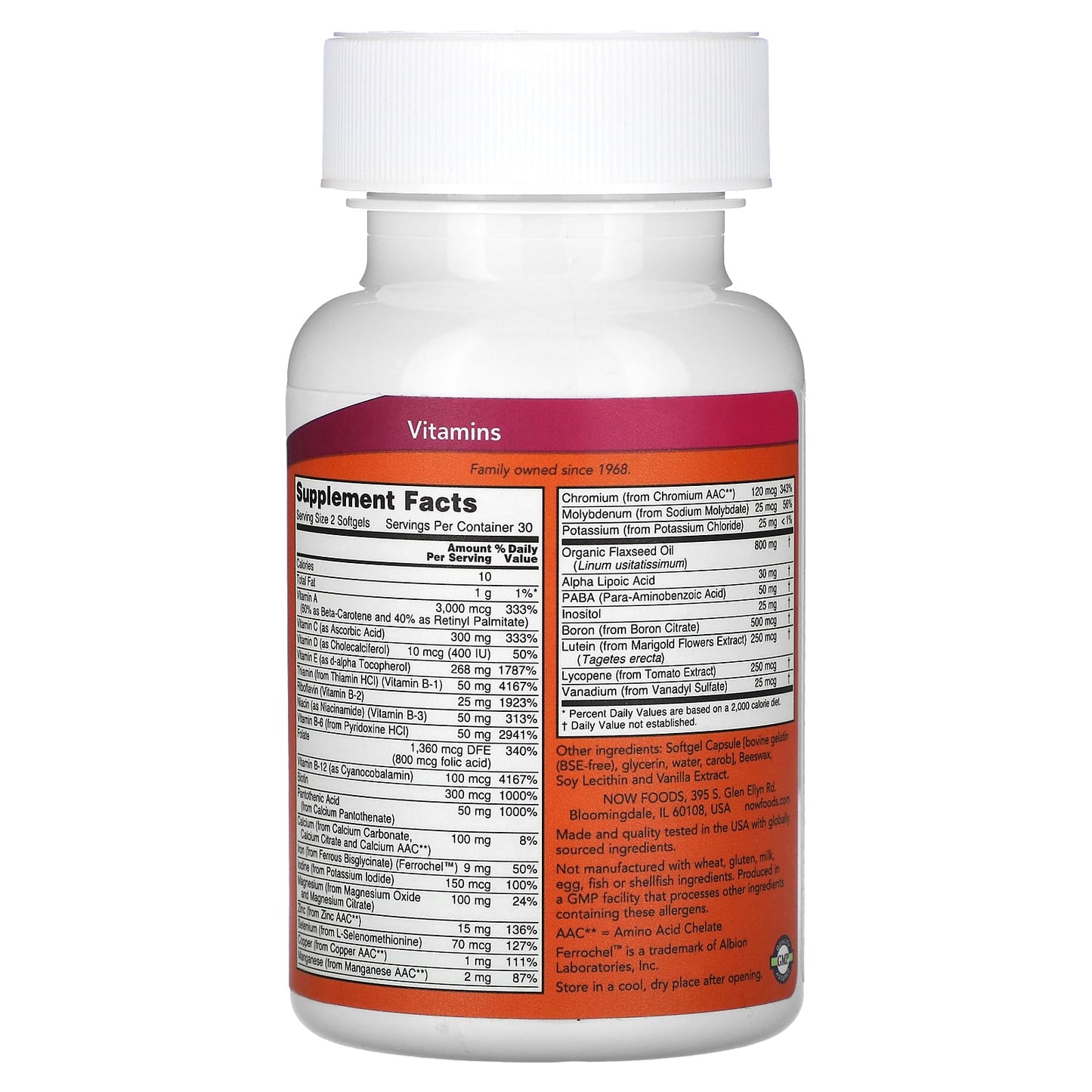 NOW Foods, Liquid Multi Gels, 60 Softgels - Image 2