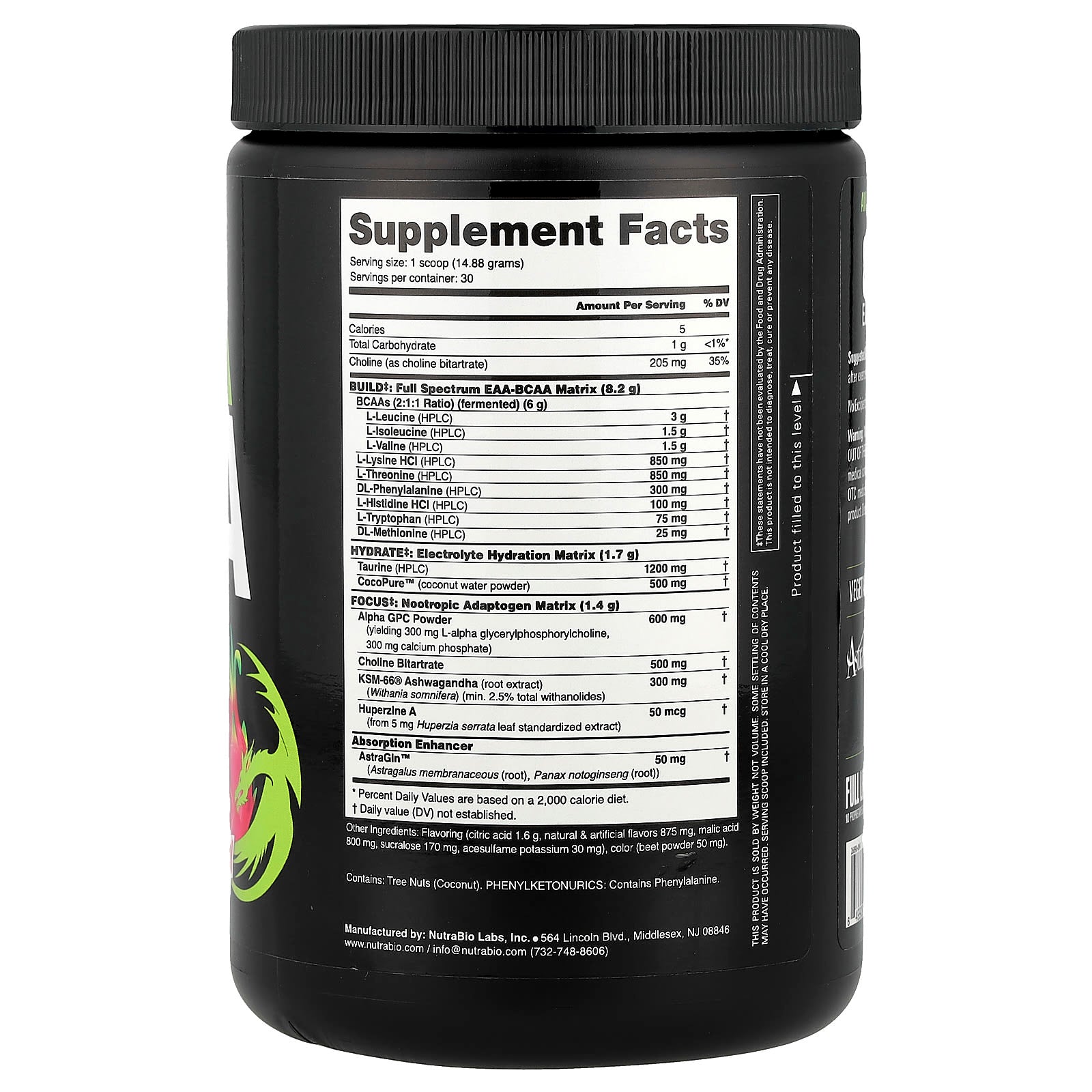 NutraBio, Alpha EAA, Dragonfruit Candy, 0.98 lb (446 g) - Image 2