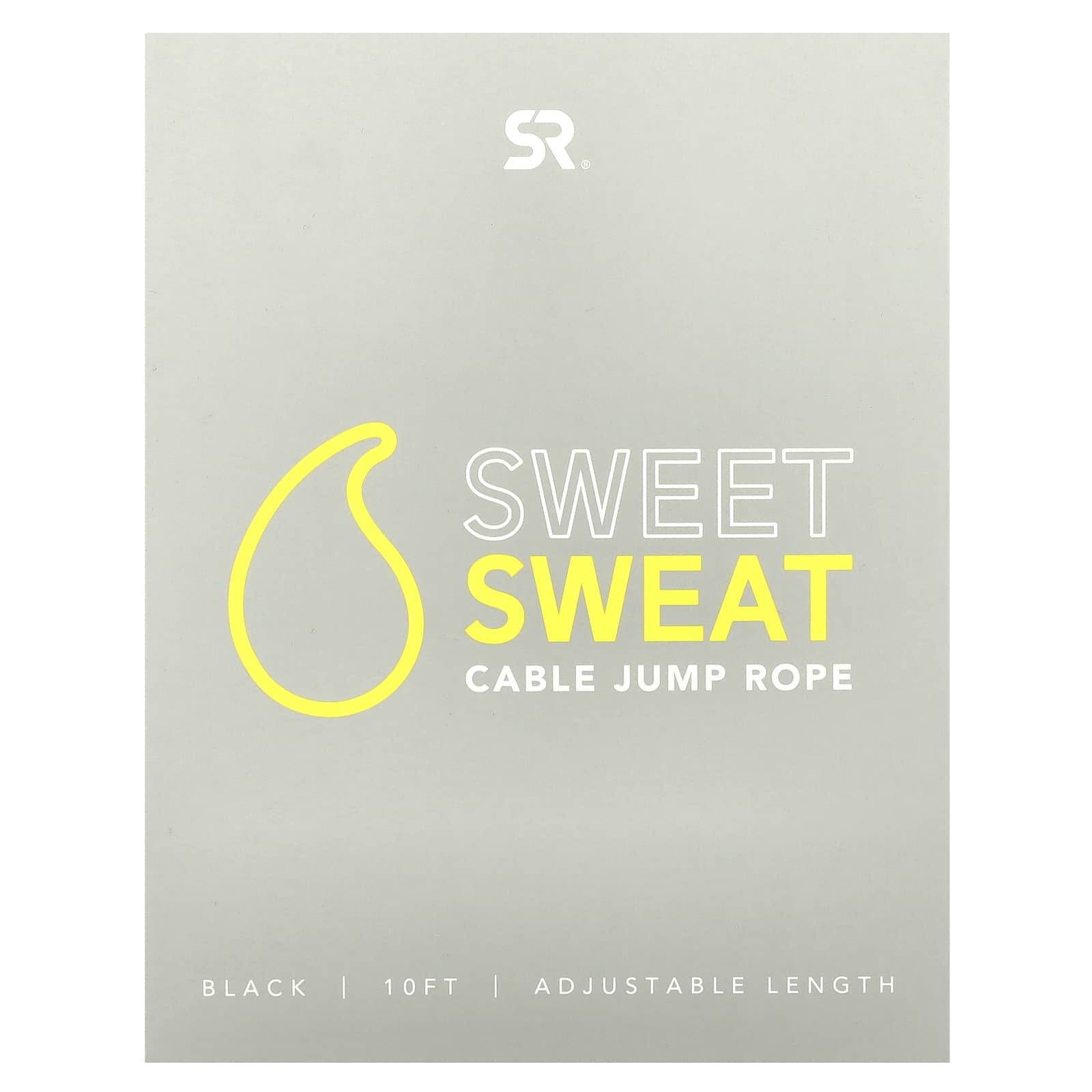 Sports Research, Sweet Sweat, Cable Jump Rope, Black, 1 Jump Rope - Image 1