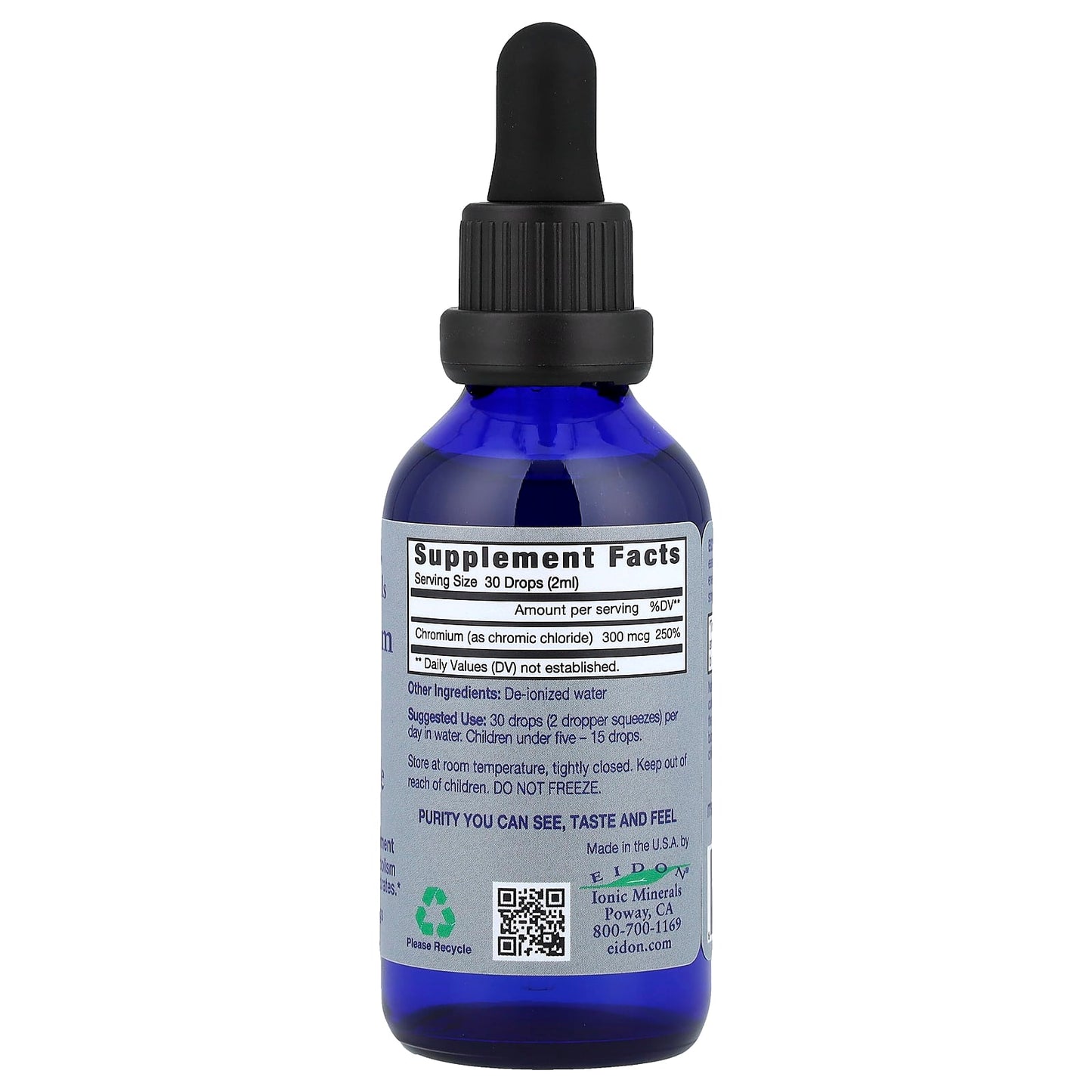 Eidon Ionic Chromium Liquid Supplement, 2 oz (60 ml), Vegan, Gluten-Free - Image 2