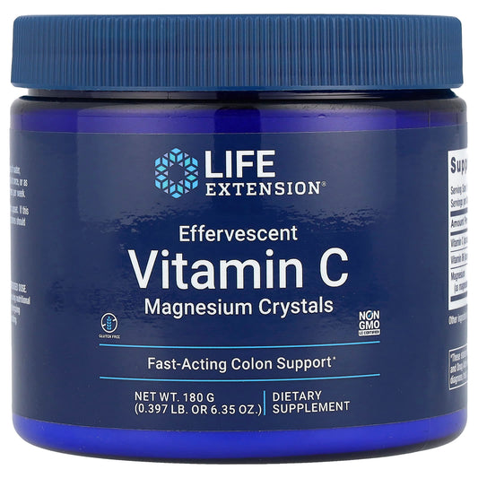 Life Extension, Effervescent Vitamin C, Magnesium Crystals, 6.35 oz (180 g) - Image 1