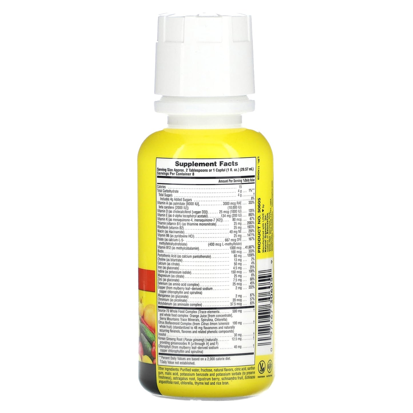 NaturesPlus, Source of Life, Original Liquid Multivitamin & Mineral Supplement, Delicious Tropical Fruit, 8 fl oz (236.56 ml) - Image 2