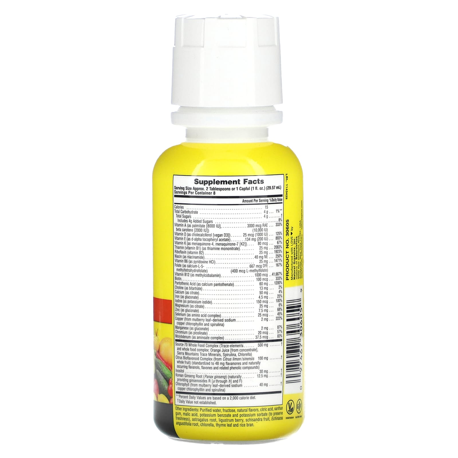 NaturesPlus, Source of Life, Original Liquid Multivitamin & Mineral Supplement, Delicious Tropical Fruit, 8 fl oz (236.56 ml) - Image 2