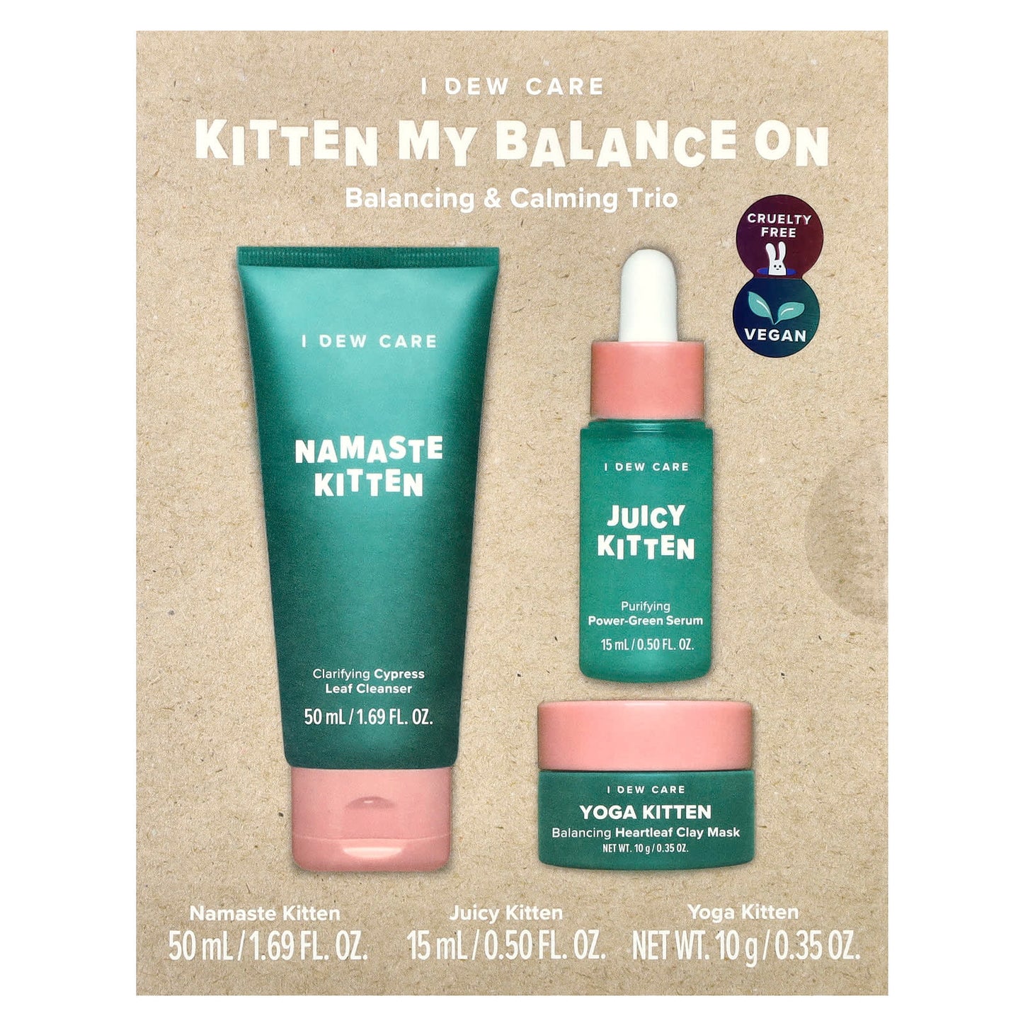 I Dew Care Kitten My Balance On Trio - Balance & Calm for Sensitive Skin - Image 2