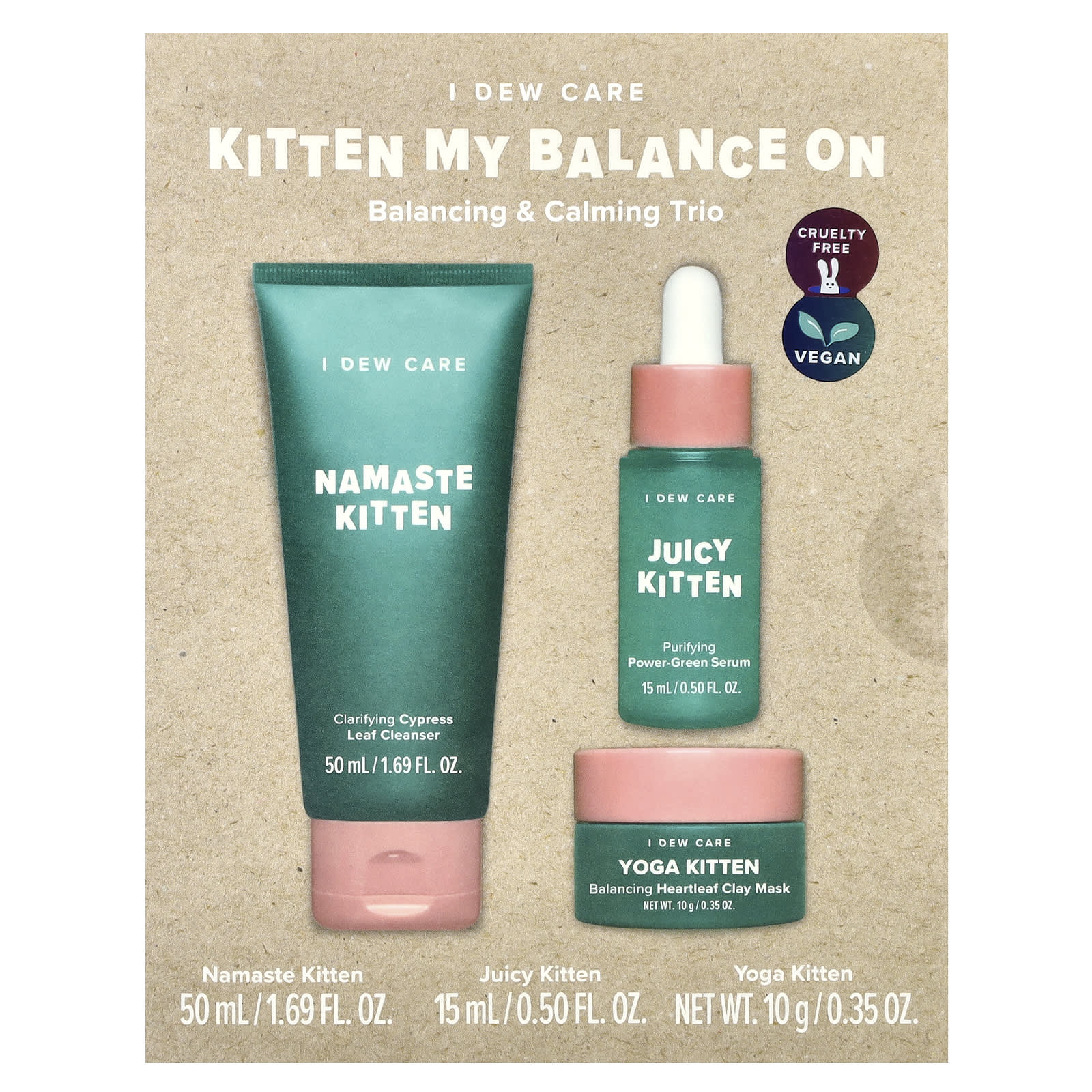 I Dew Care Kitten My Balance On Trio - Balance & Calm for Sensitive Skin - Image 2