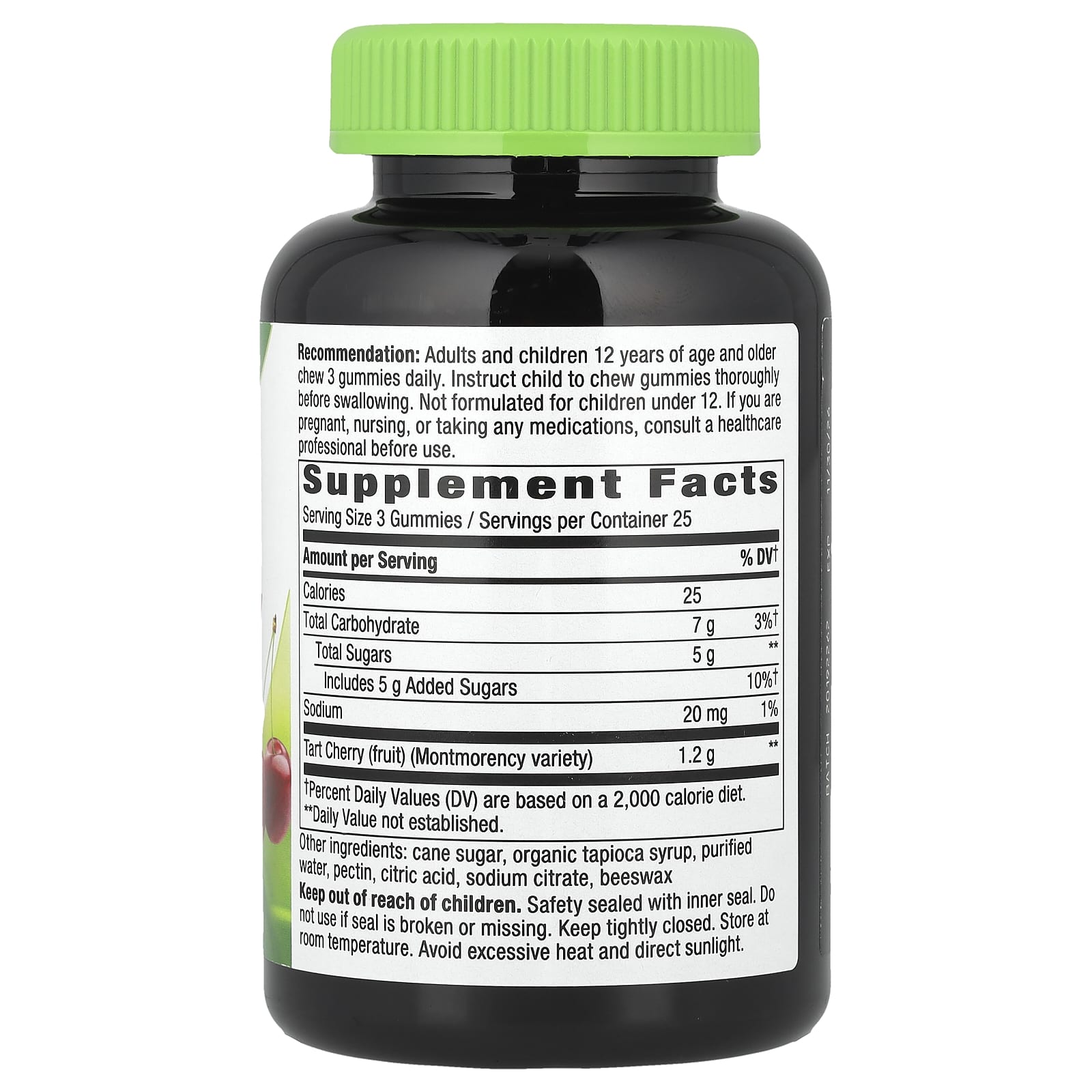 Nature's Way, Tart Cherry Ultra Gummies, Cherry, 75 Gummies - Image 2