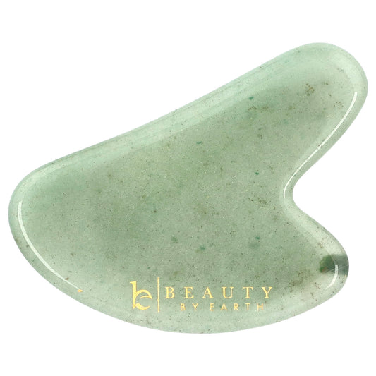 Jade Gua Sha for Glowing Skin, Natural Face Massage Tool - Image 1