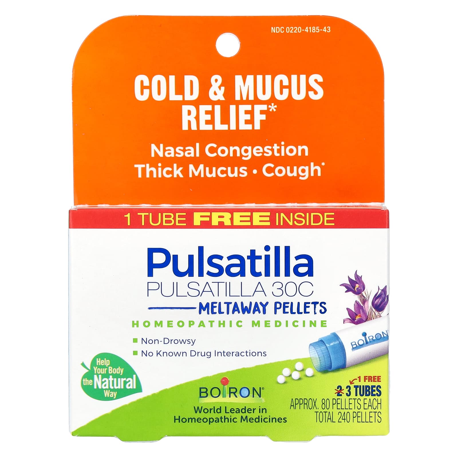 Boiron Pulsatilla Cold and Mucus Relief 30C Homeopathic Medicine - Image 1