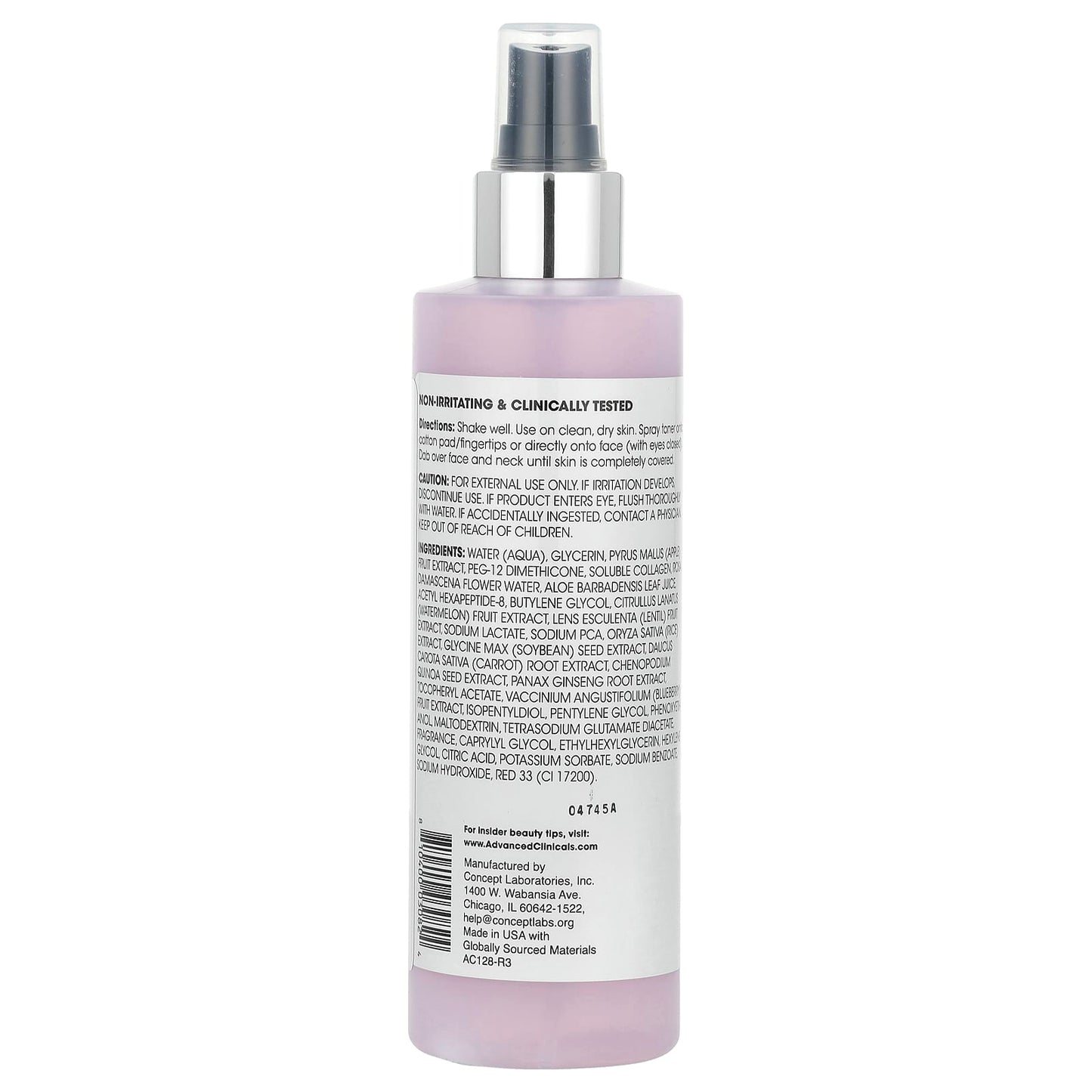 Rosewater Toner for Glowing Skin by Advanced Clinicals, 8 fl oz - Image 2