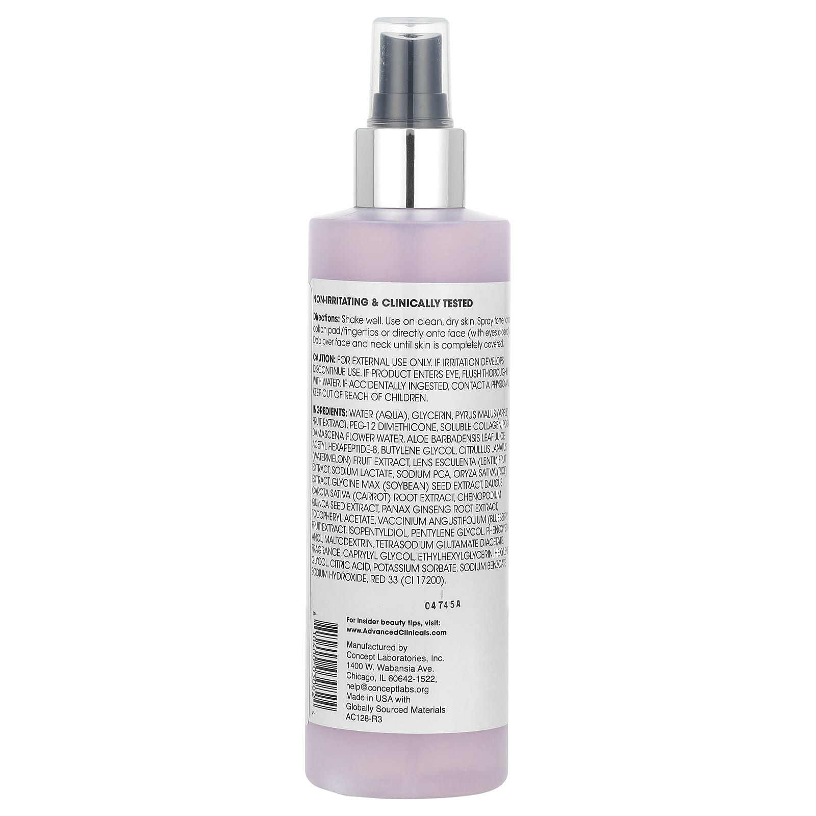 Rosewater Toner for Glowing Skin by Advanced Clinicals, 8 fl oz - Image 2