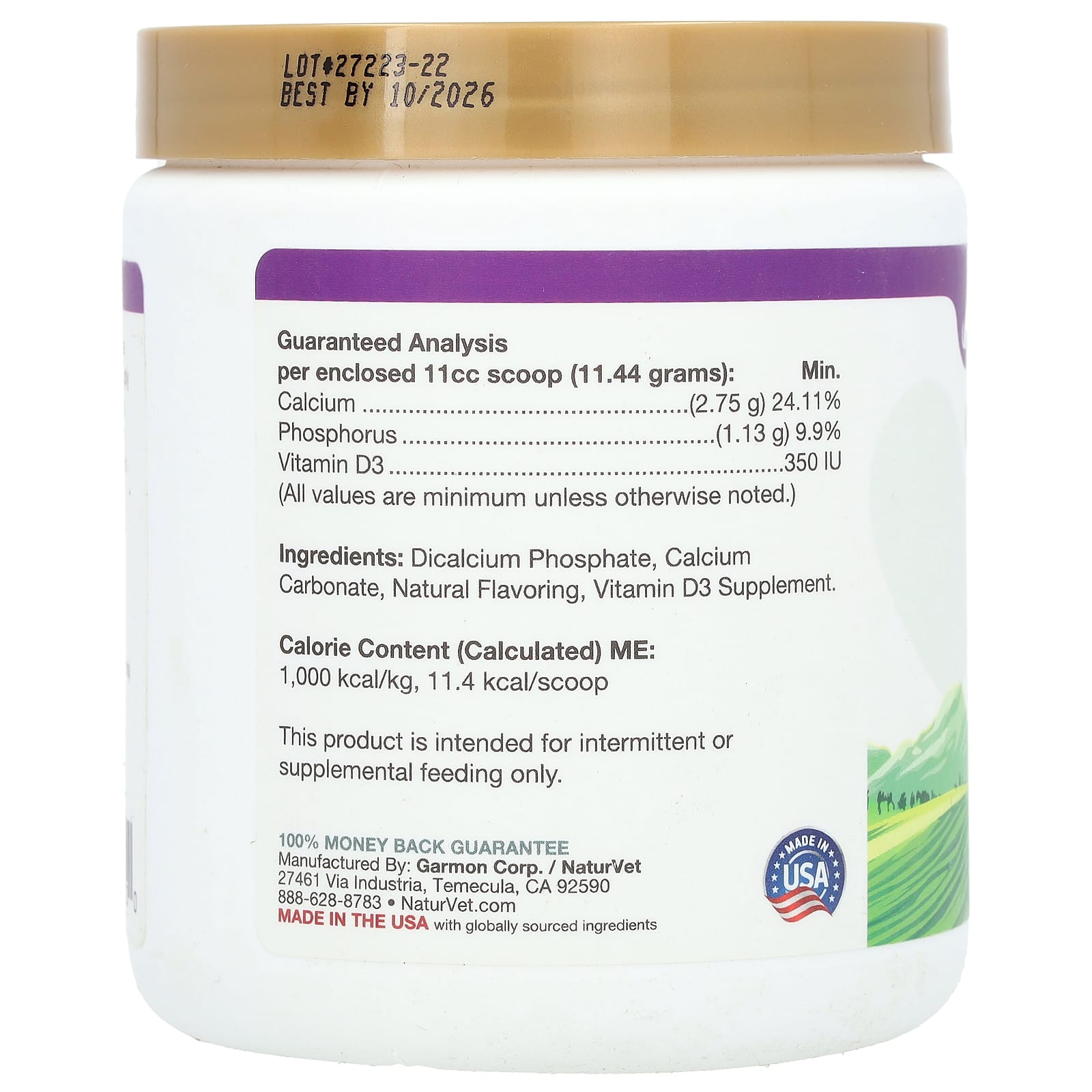 NaturVet, Calcium-Phosphorus + Vitamin D, For Dogs, 1 lb (453 g) - Image 2