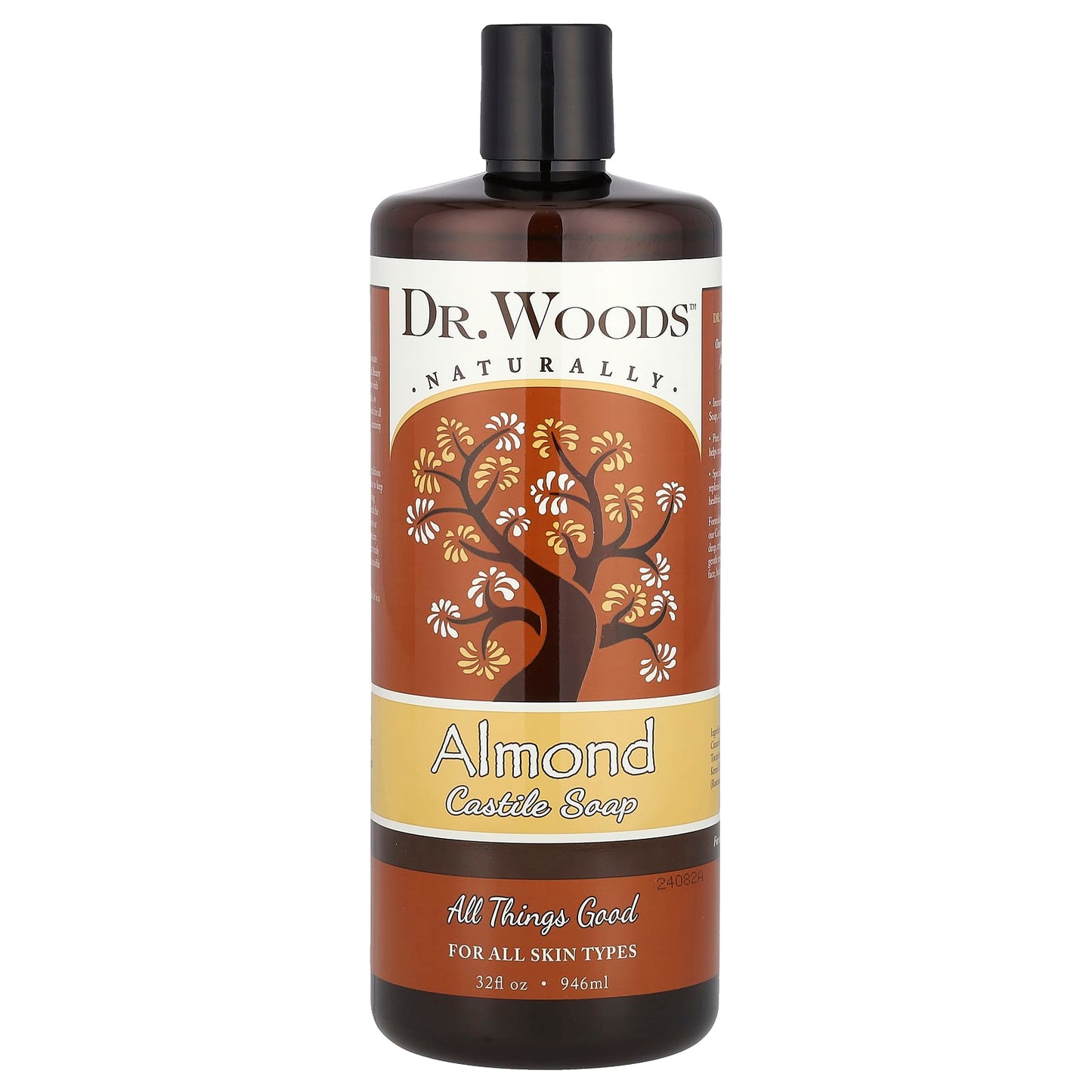Nourish Your Skin with Dr. Woods Almond Castile Soap, 32 fl oz - Image 1