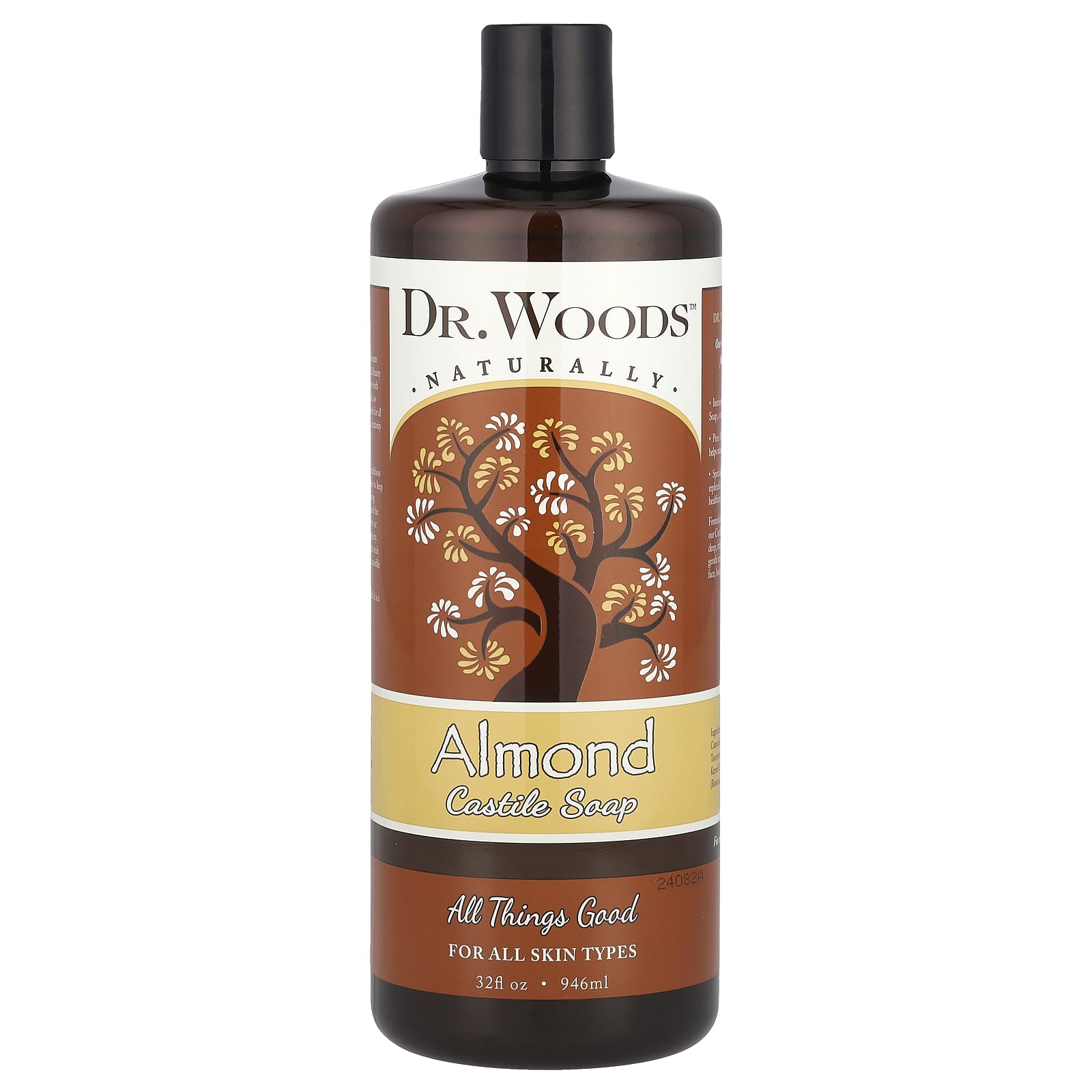 Nourish Your Skin with Dr. Woods Almond Castile Soap, 32 fl oz - Image 1