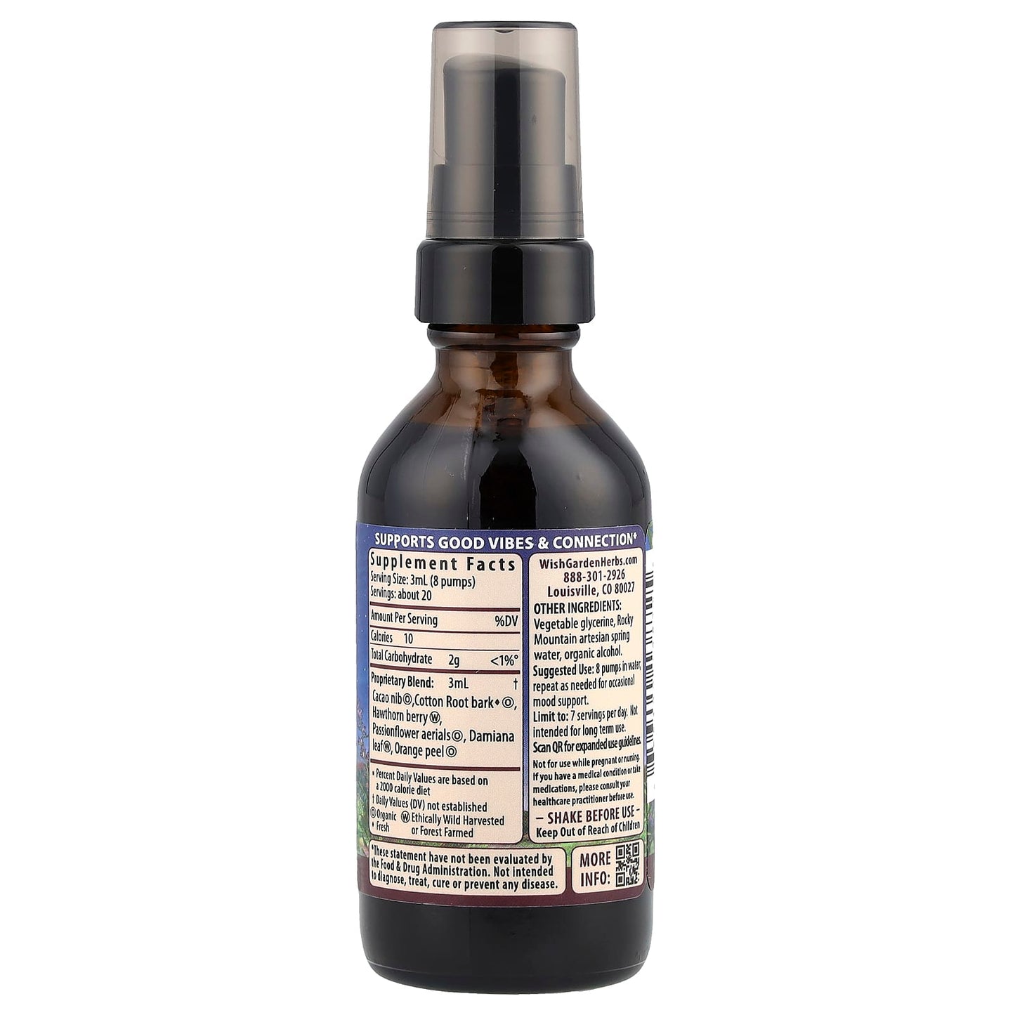 WishGarden Herbs, Liquid™ Bliss, Mood Elevator, 2 fl. oz. (59 ml) - Image 2