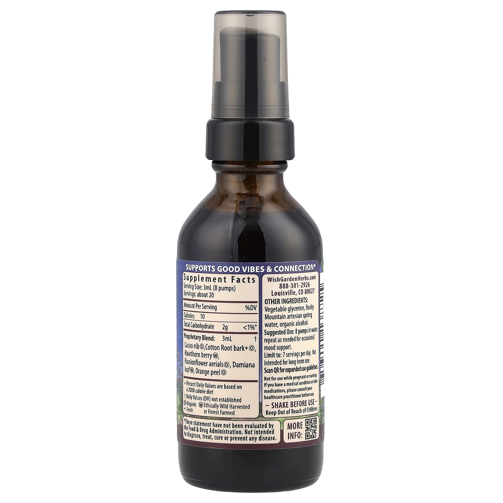 WishGarden Herbs, Liquid™ Bliss, Mood Elevator, 2 fl. oz. (59 ml) - Image 2