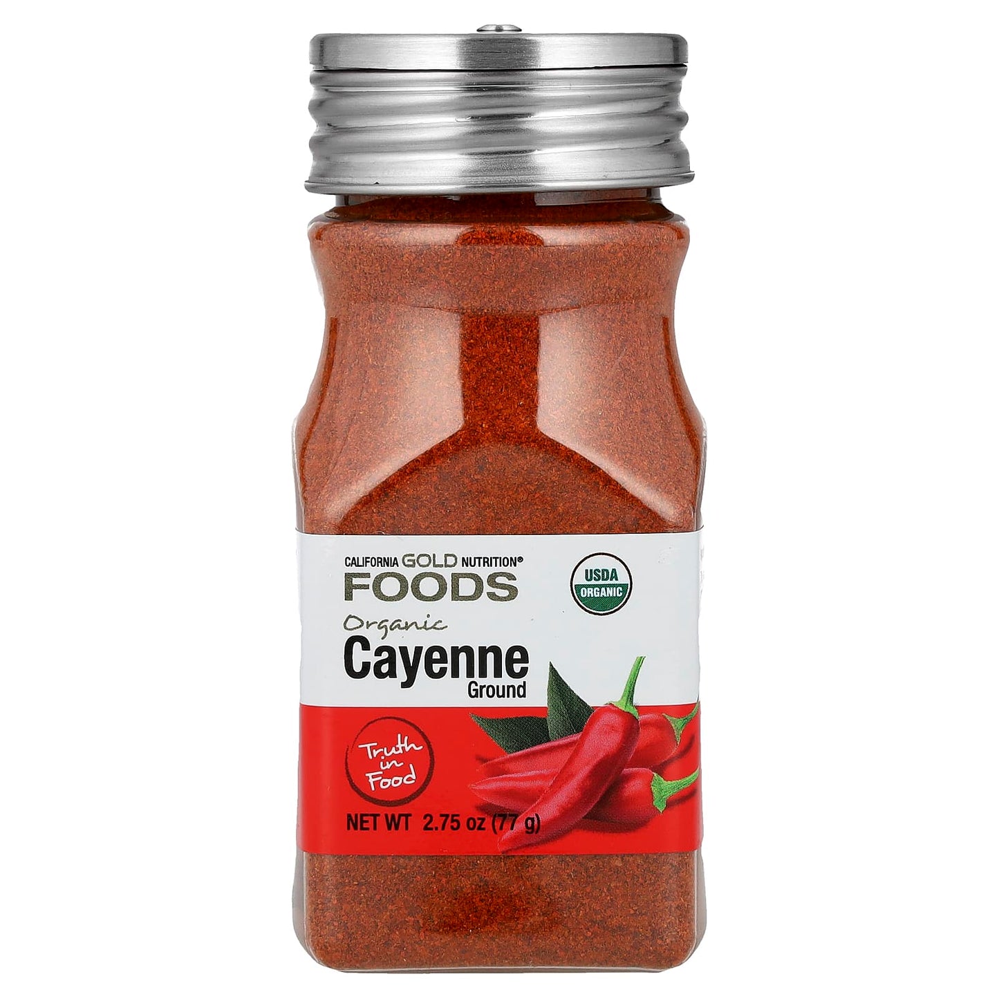 California Gold Nutrition Organic Cayenne Pepper, 2.75 oz - Spicy Seasoning for Vegan & Vegetarian Dishes - Image 1