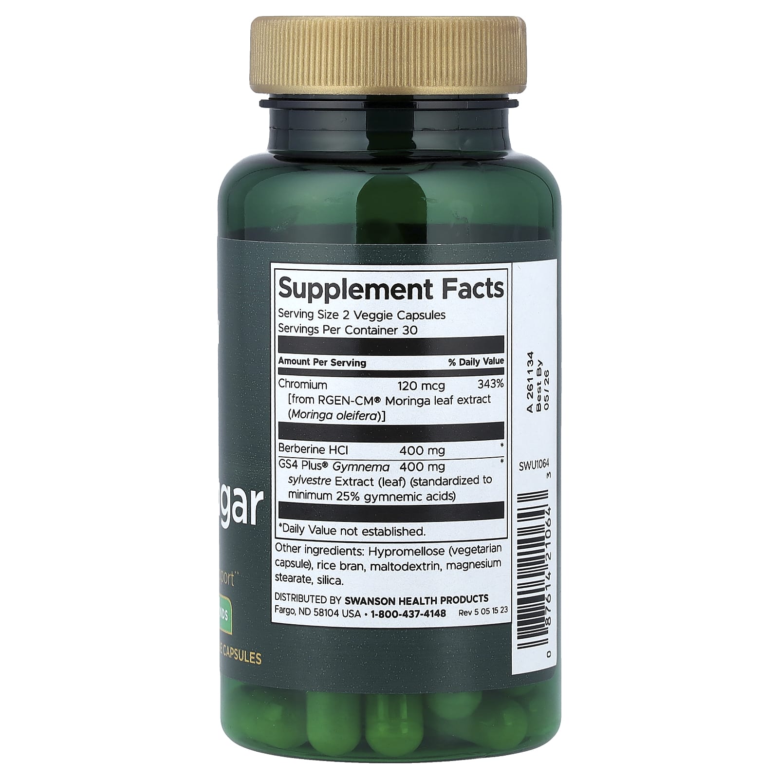 Swanson, Pure Blood Sugar , 60 Veggie Capsules - Image 2