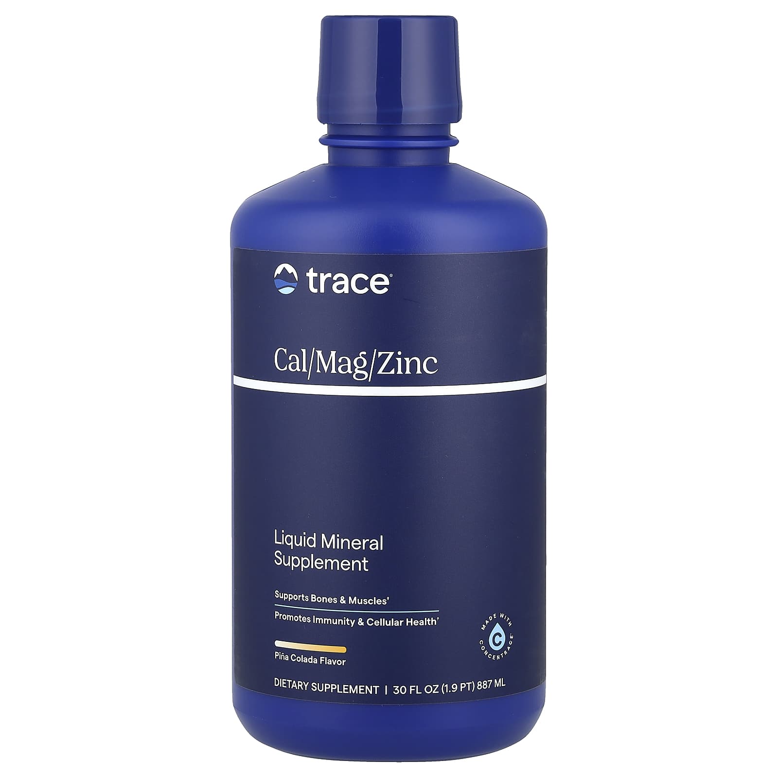 Trace, Liquid Cal/Mag/Zinc, Piña Colada, 30 fl oz (887 ml) - Image 1