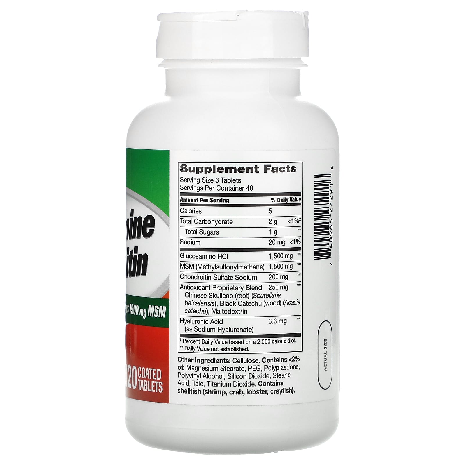 Glucosamine Chondroitin Advanced + MSM Joint Support 120 Tablets - Image 2
