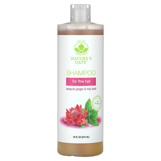 Nature's Gate Awapuhi Ginger & Holy Basil Shampoo for Fine Hair, 16 fl oz - Image 1